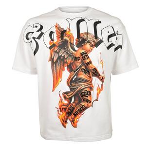 Streetz Iz Watchin Men's Fallen Saint Flame Tee - White - WHITE