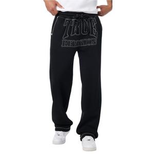 True Religion Men's No 1 Big T Fleece Pants - BLACK