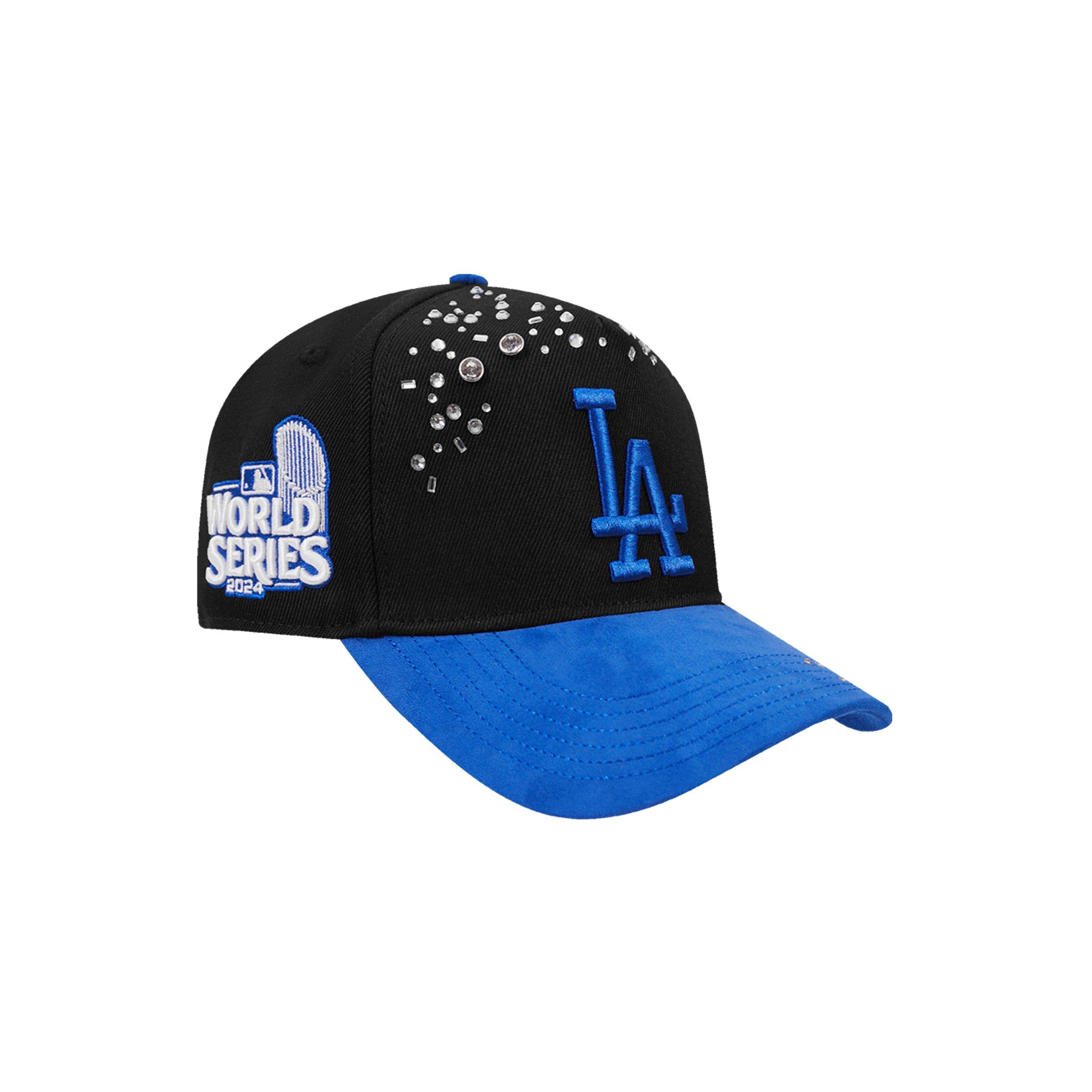Pro Standard Los Angeles Dodgers Iced Out Pinch Cap - Black/Royal - BLACK/ROYAL