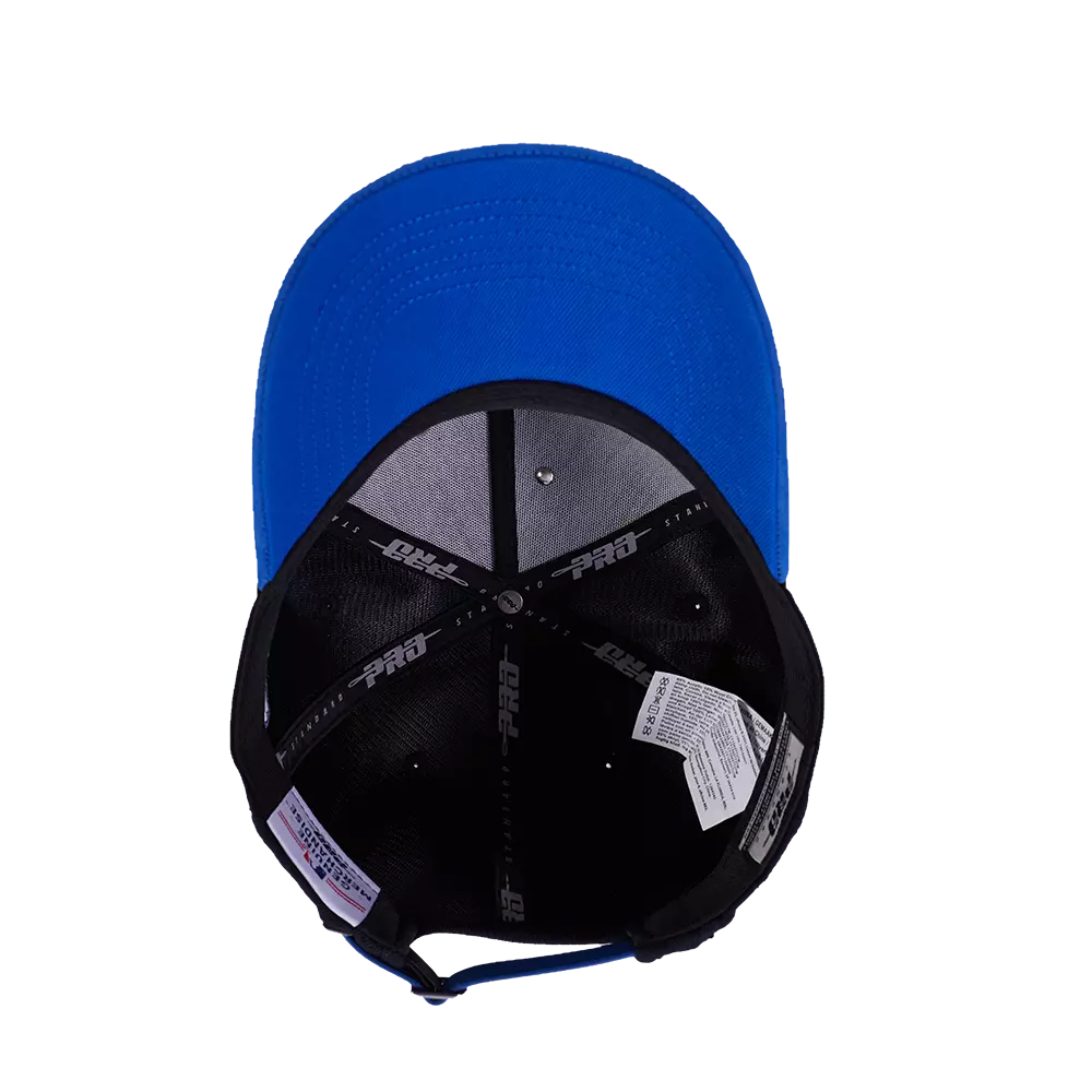Pro Standard Los Angeles Dodgers Iced Out Pinch Cap - Black/Royal - BLACK/ROYAL