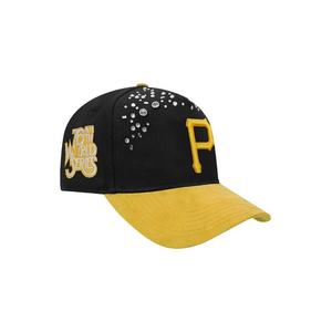 Pro Standard Pittsburgh Pirates Iced Out Pinch Hat - Black/Yellow - BLACK/YELLOW