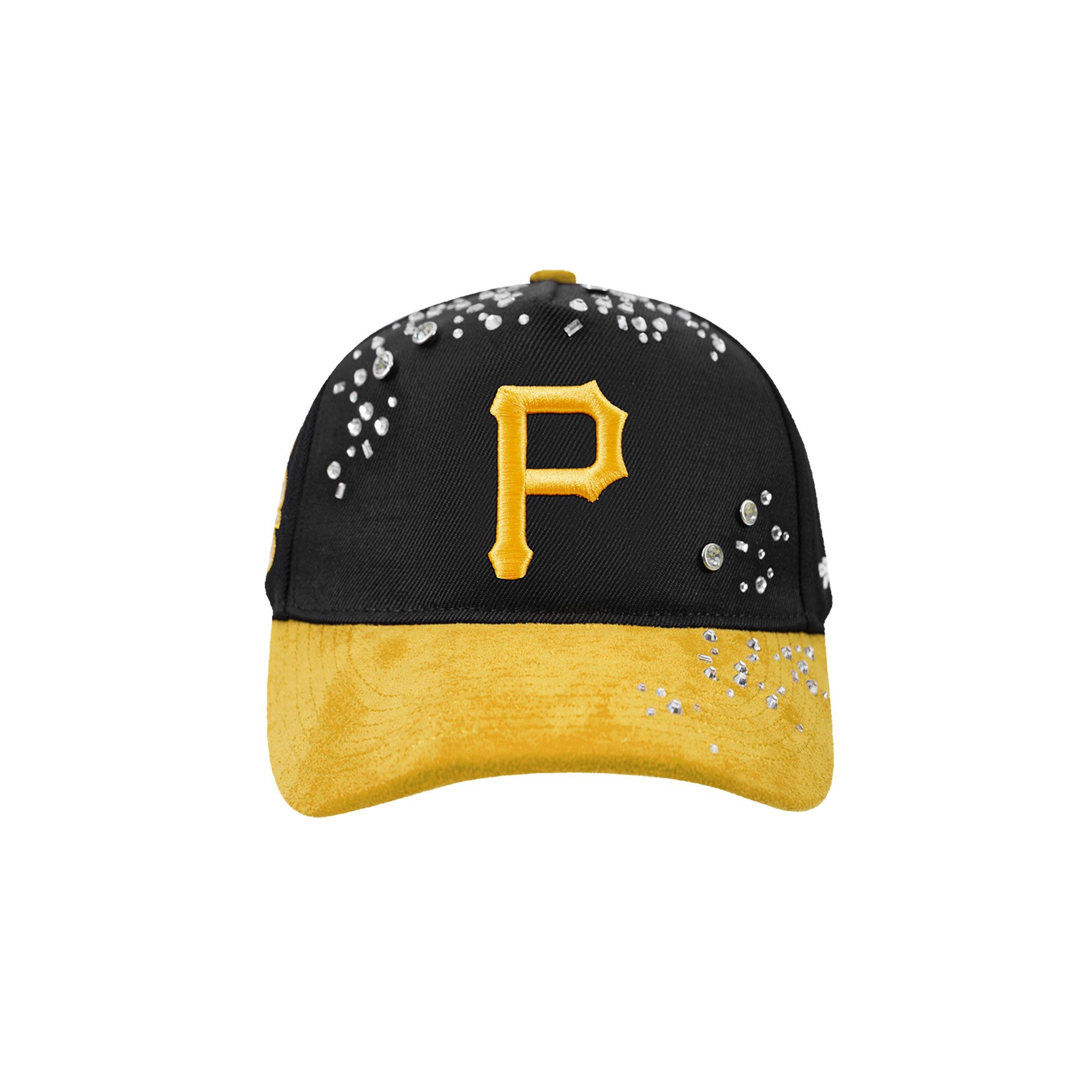 Pro Standard Pittsburgh Pirates Iced Out Pinch Hat - Black/Yellow - BLACK/YELLOW