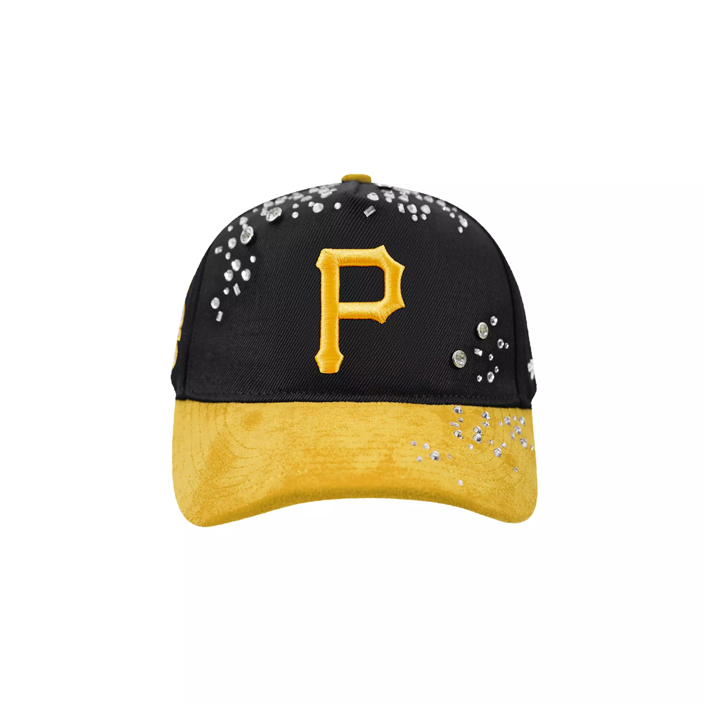Pro Standard Pittsburgh Pirates Iced Out Pinch Hat - Black/Yellow - BLACK/YELLOW