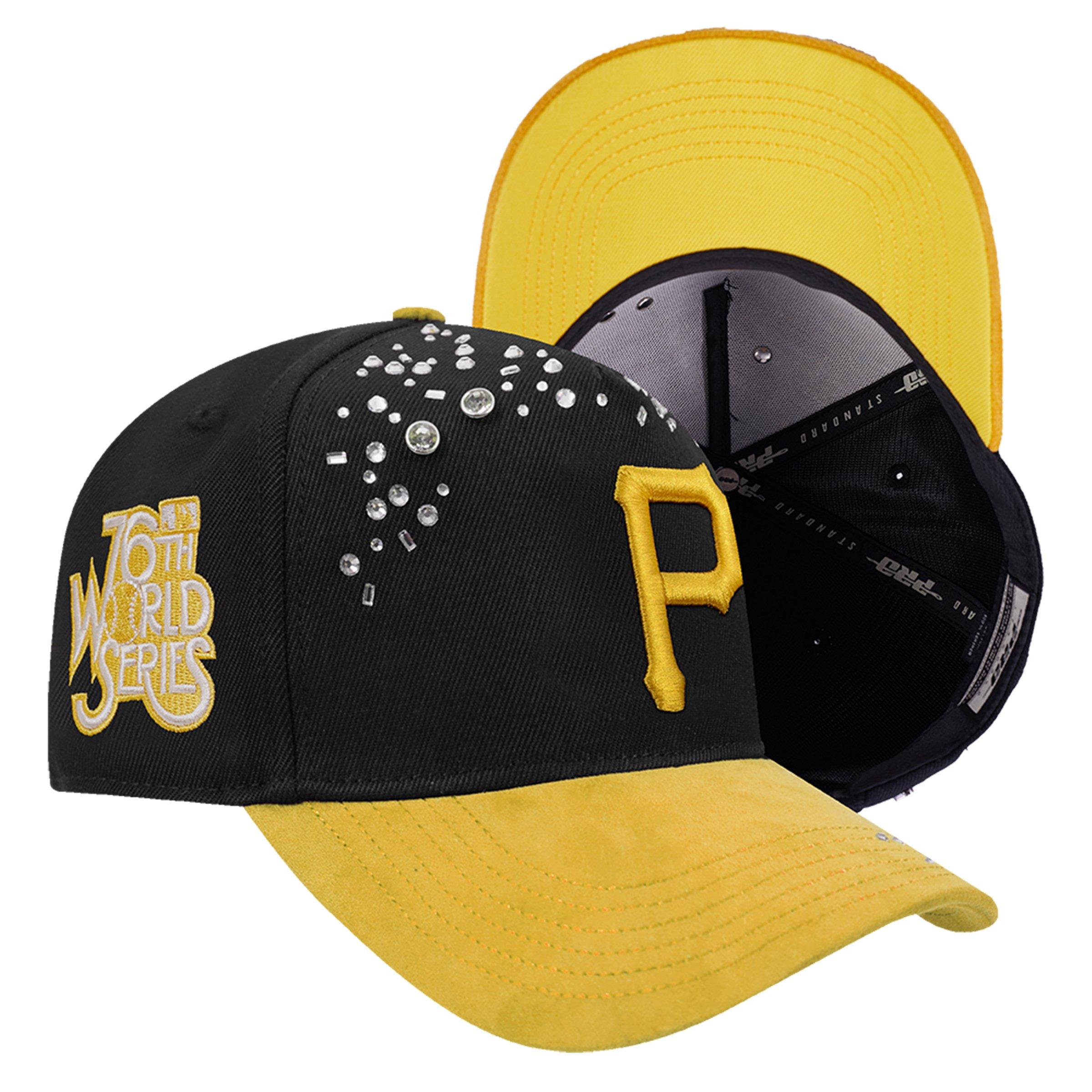 Pro Standard Pittsburgh Pirates Iced Out Pinch Hat - Black/Yellow - BLACK/YELLOW