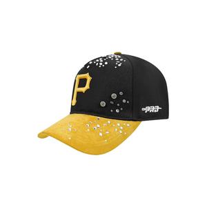 Pro Standard Pittsburgh Pirates Iced Out Pinch Hat - Black/Yellow - BLACK/YELLOW