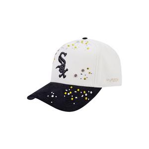 Pro Standard Chicago White Sox Iced Out Front Pinch Hat - White/Black - WHITE/BLACK
