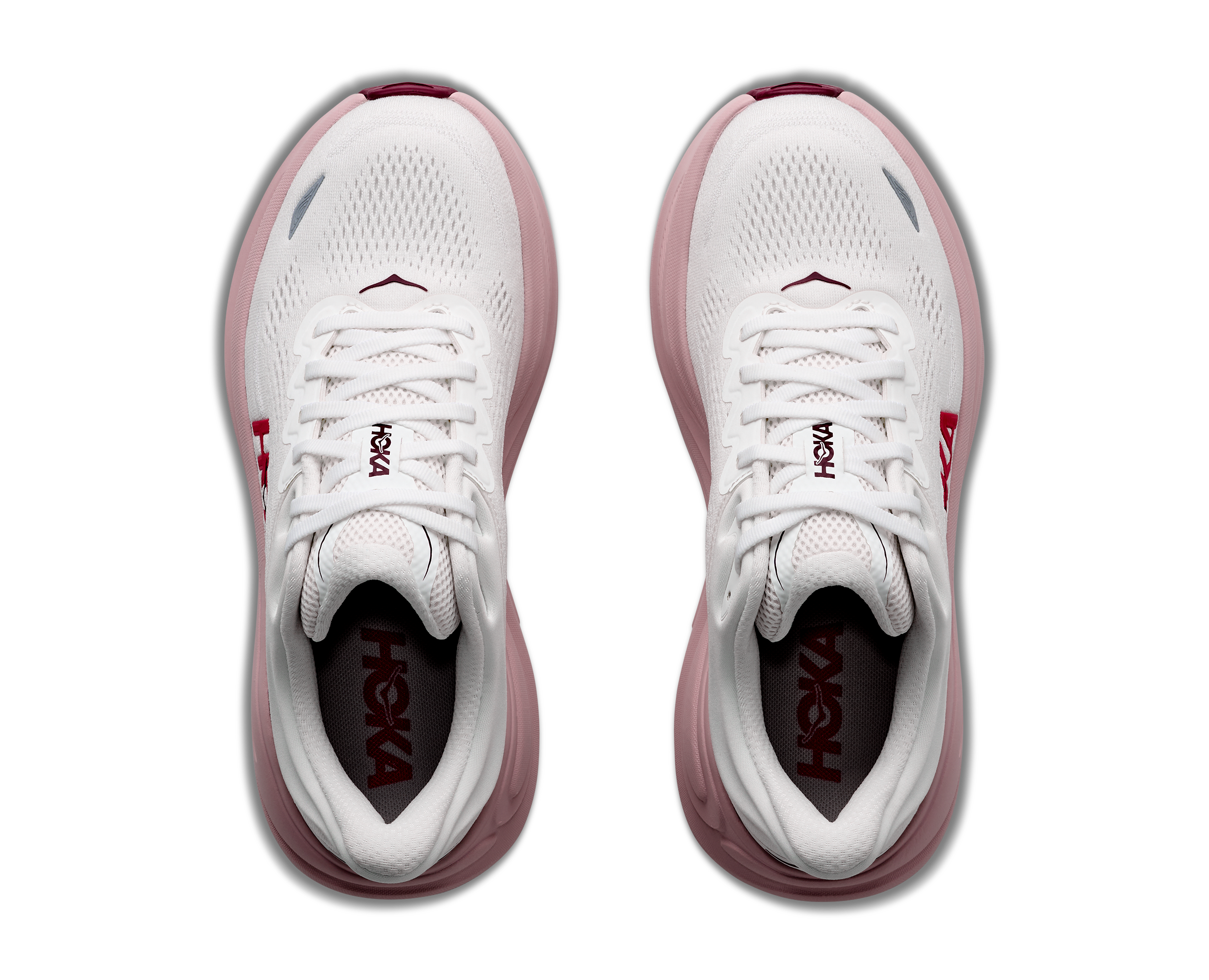 Hoka Bondi 9 "White/Pink" Women's Running Shoe - WHITE/PINK