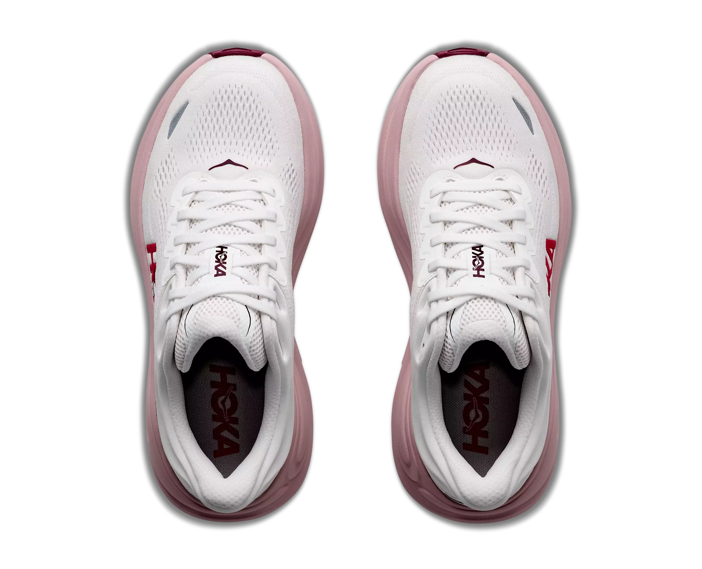 Hoka Bondi 9 "White/Pink" Women's Running Shoe - WHITE/PINK