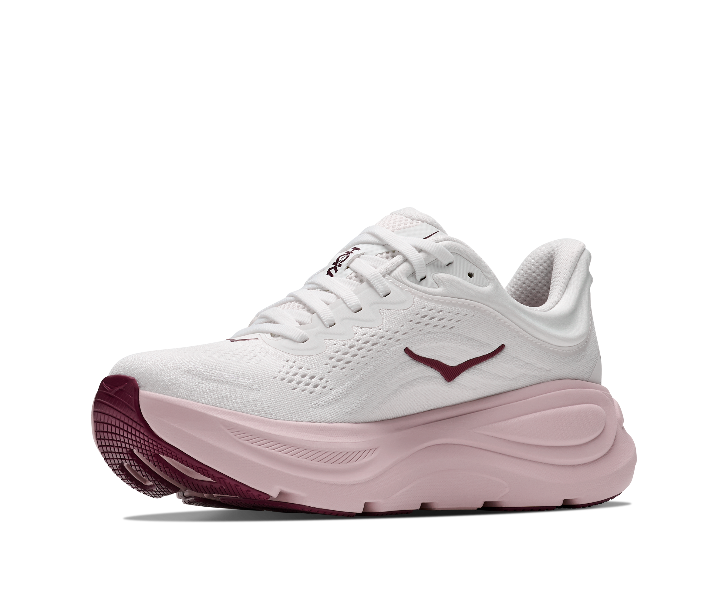 Hoka Bondi 9 "White/Pink" Women's Running Shoe - WHITE/PINK