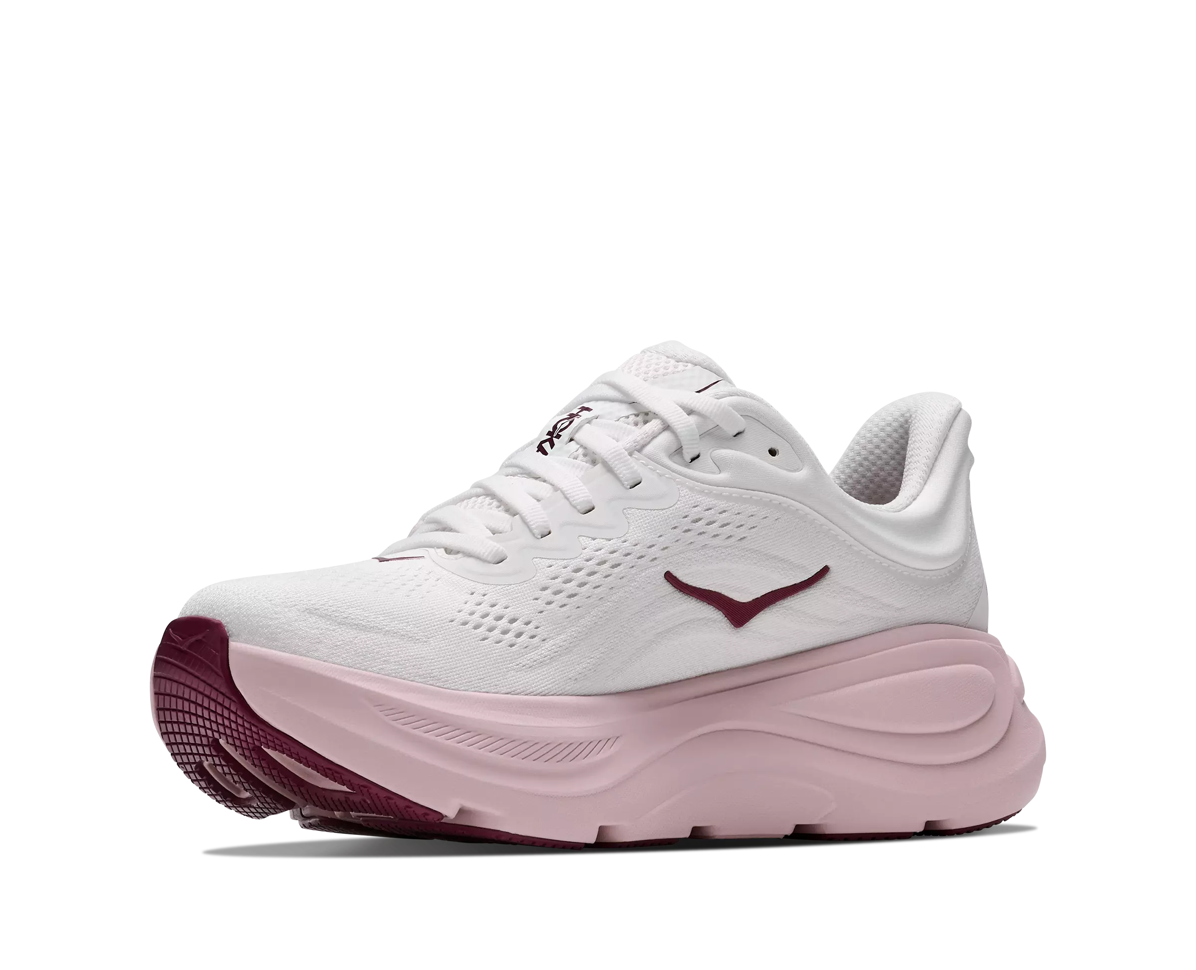 Hoka Bondi 9 "White/Pink" Women's Running Shoe - WHITE/PINK