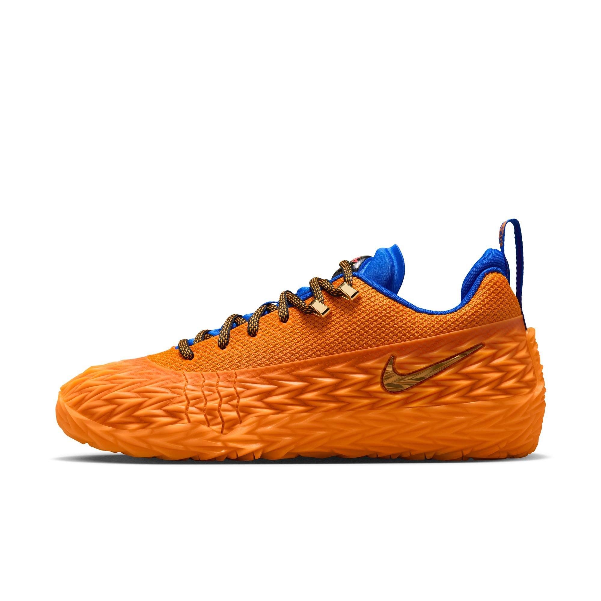 Nike S.T. Charge "Detroit Tough" Men's Basketball Shoe - BRIGHT CERAMIC/METALLIC GOLD Thumbnail View 4
