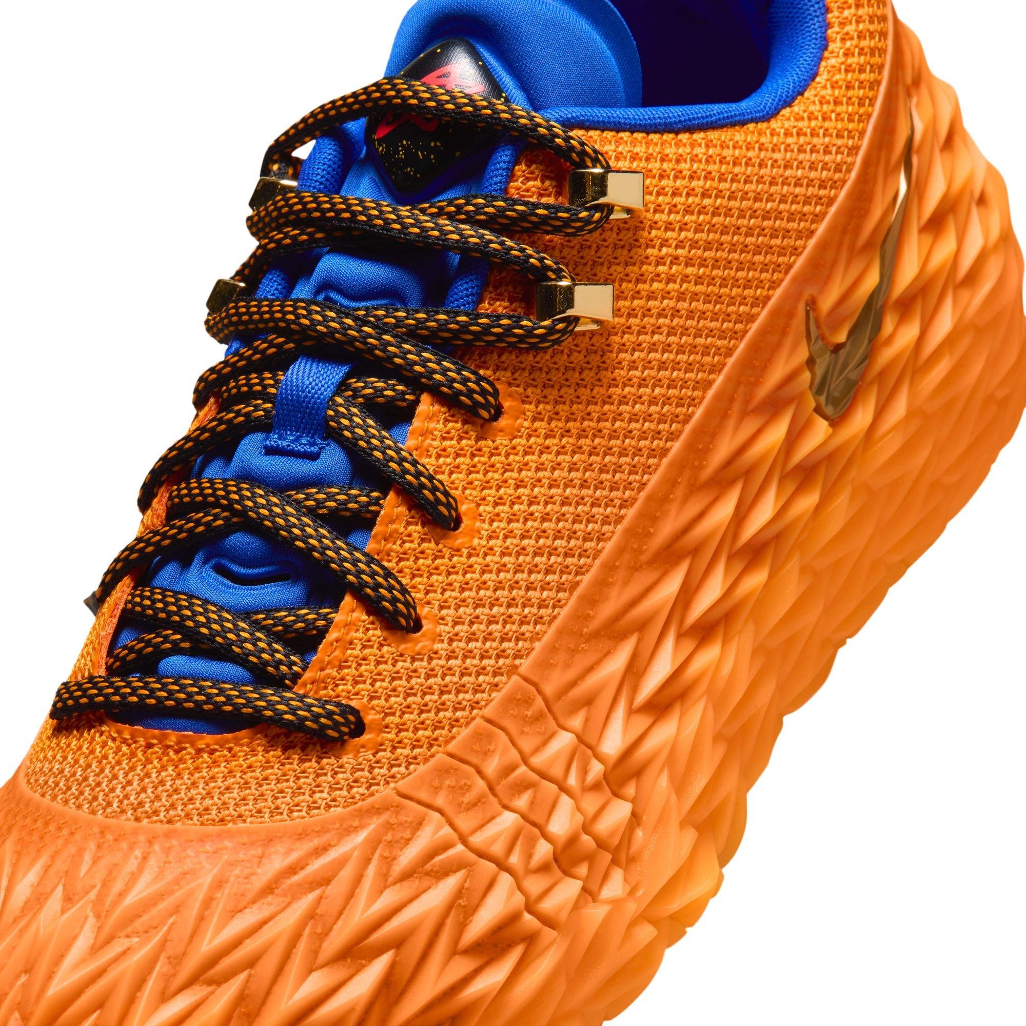 Nike S.T. Charge "Detroit Tough" Men's Basketball Shoe - BRIGHT CERAMIC/METALLIC GOLD Thumbnail View 10