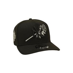 New Era New York Yankees 9FIFTY A-Frame Rose Snapback Hat - Black/Silver - BLACK/SILVER