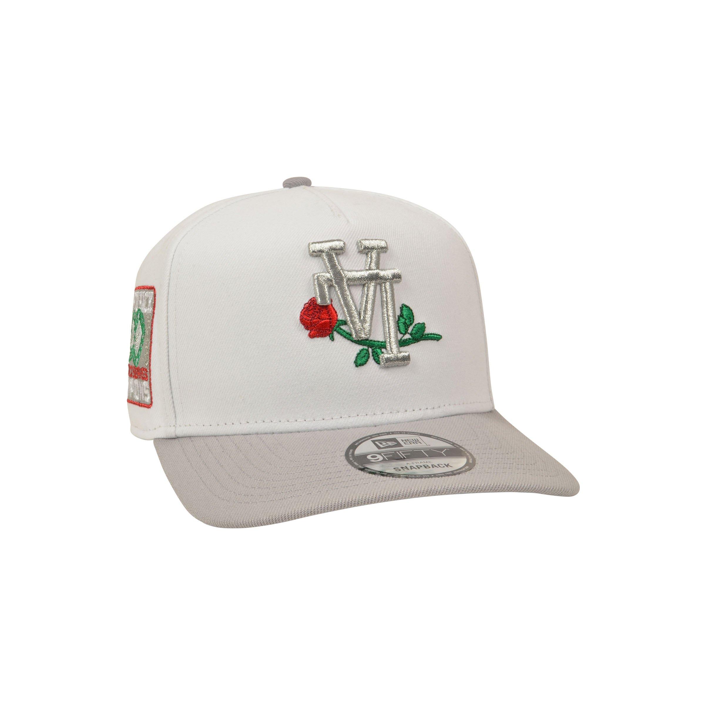 New Era Los Angeles Dodgers 9FIFTY A-Frame Flip Rose Snapback Hat - White/Grey - WHITE/GREY