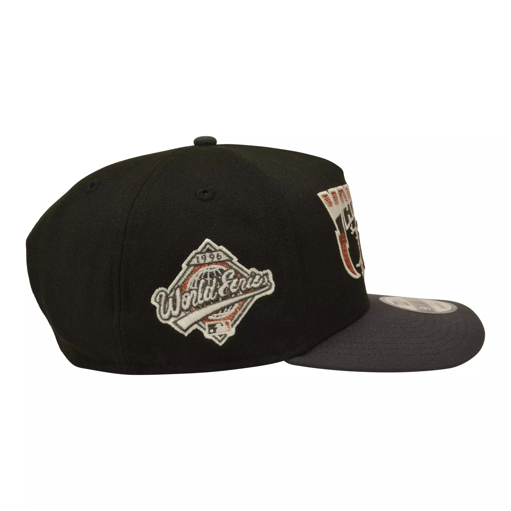 New Era New York Yankees 9FIFTY A-Frame Copper Lightning Snapback Hat - Black/Grey - BLACK/GREY