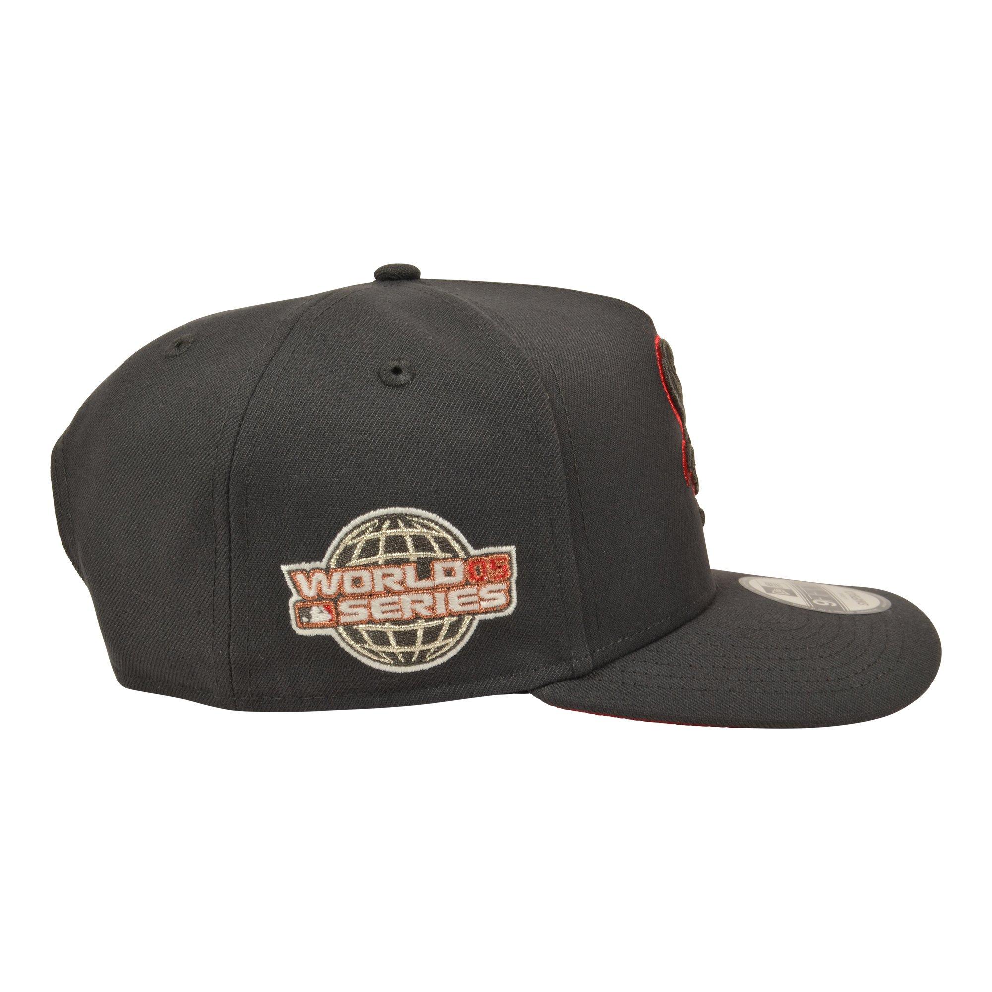 New Era Chicago White Sox 9FIFTY A-Frame Anthracite Snapback Hat - Grey/Red - GREY/RED