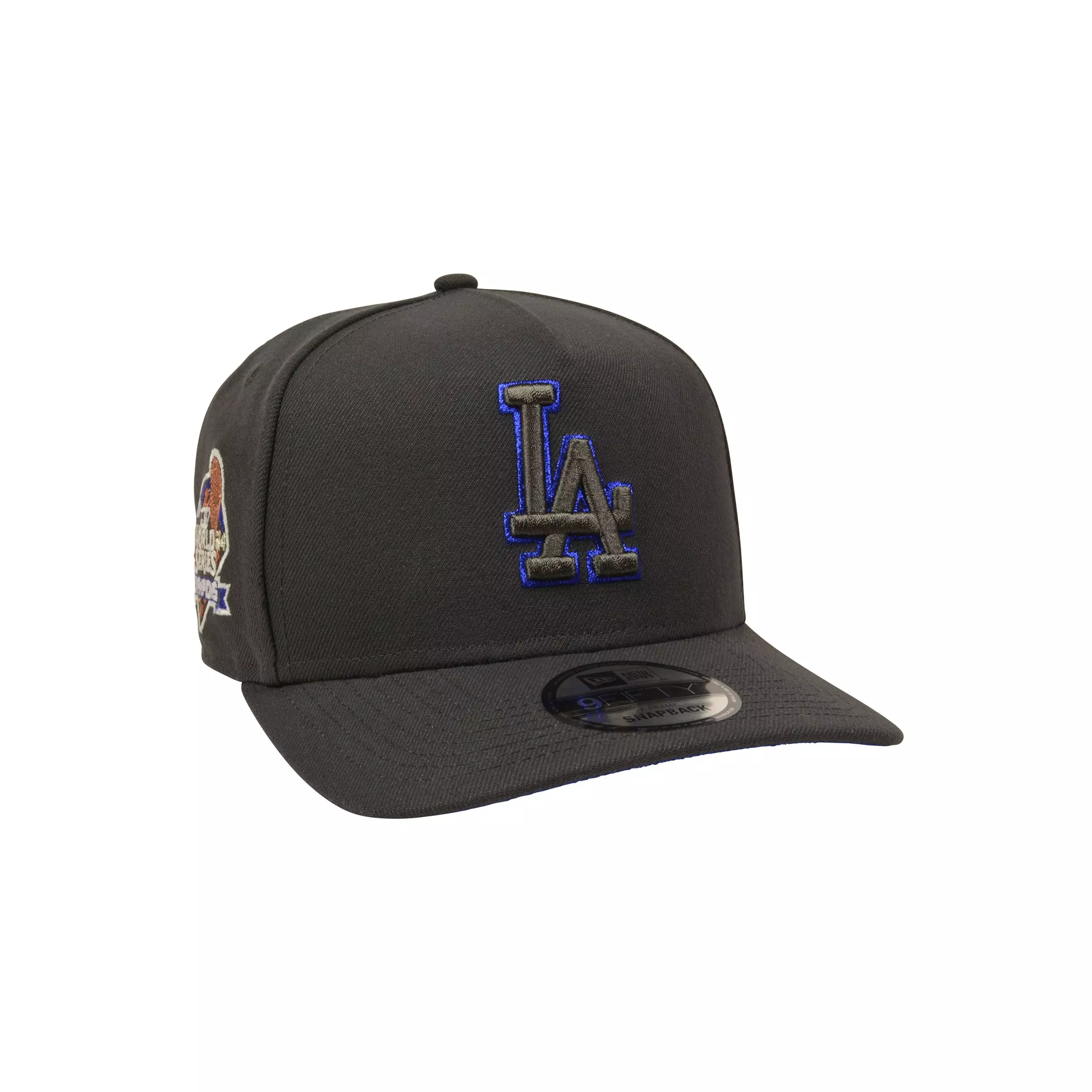 New Era Los Angeles Dodgers 9FIFTY A-Frame Anthracite Snapback Hat - Grey/Royal - GREY/ROYAL