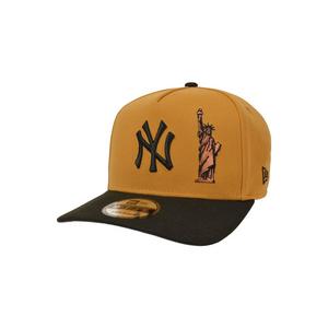 New Era New York Yankees 9FIFTY A-Frame Statue of Liberty Snapback Hat - Black/Tan - TAN/BLACK