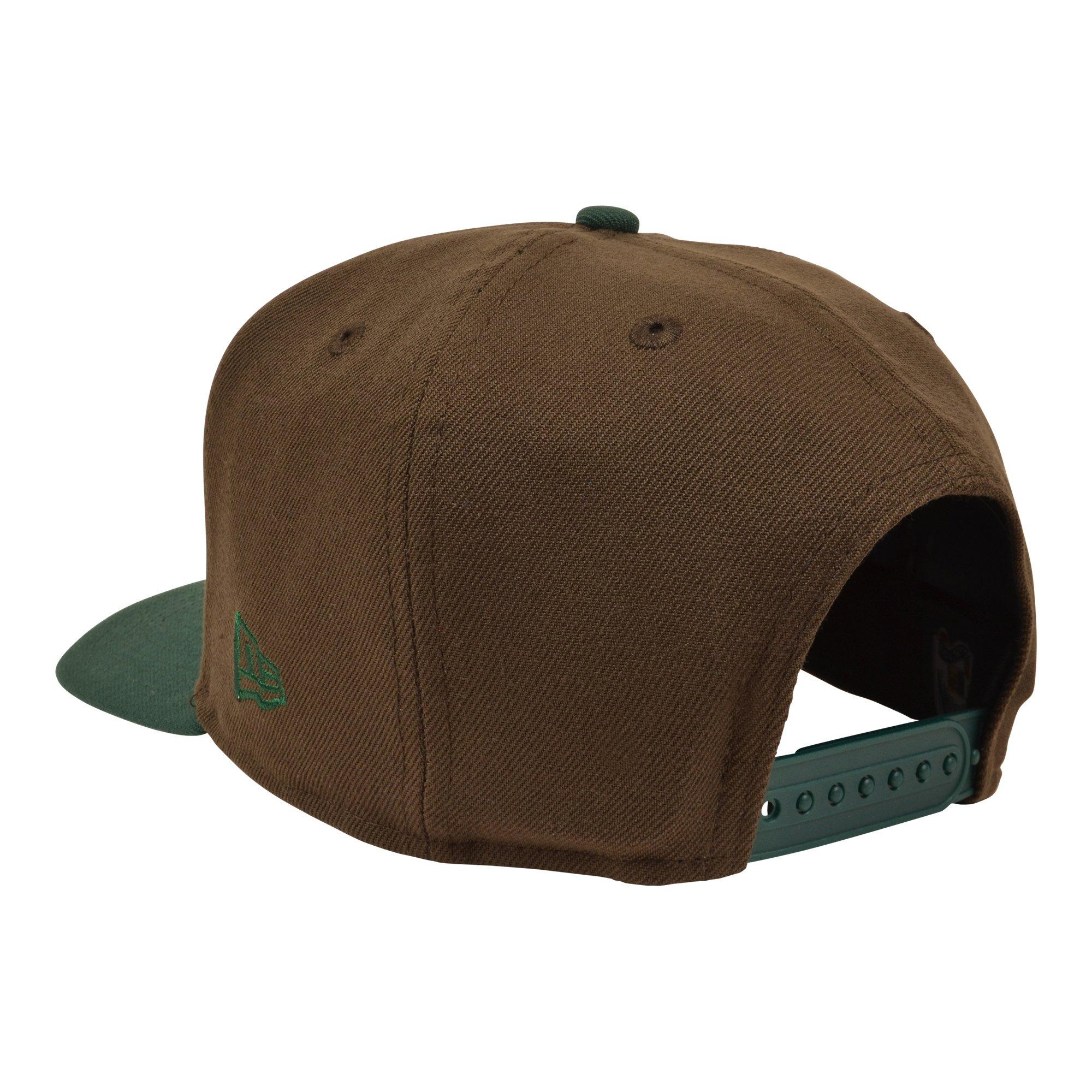 New Era New York Yankees 9FIFTY A-Frame Statue of Liberty Beed N Broccoli Snapback Hat - Brown/Green - BROWN/GREEN