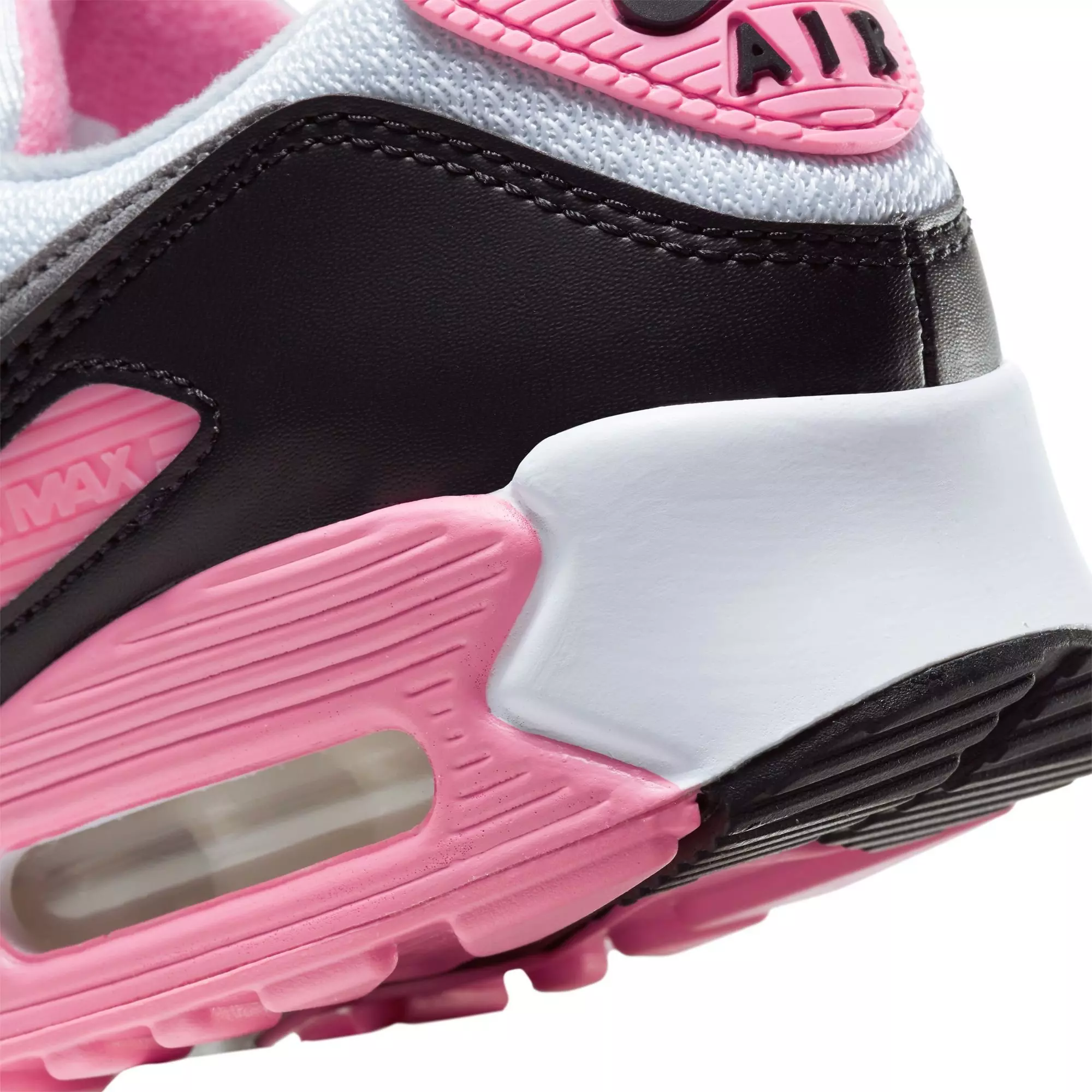 Nike Air Max 90 "White/Particle Grey/Rose/Black" Women's Shoe - WHITE/PINK