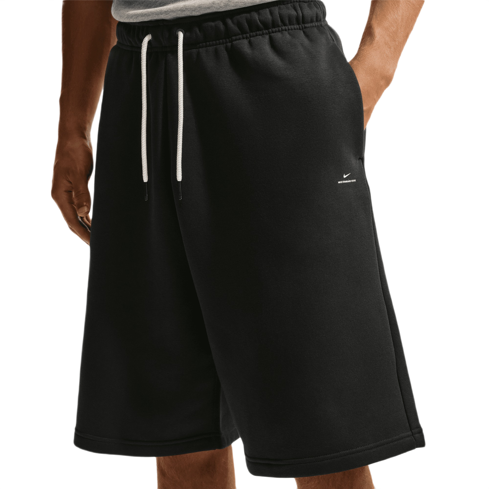 Nike Men's Standard Issue Therma-FIT 14" Fleece Basketball Shorts - BLACK