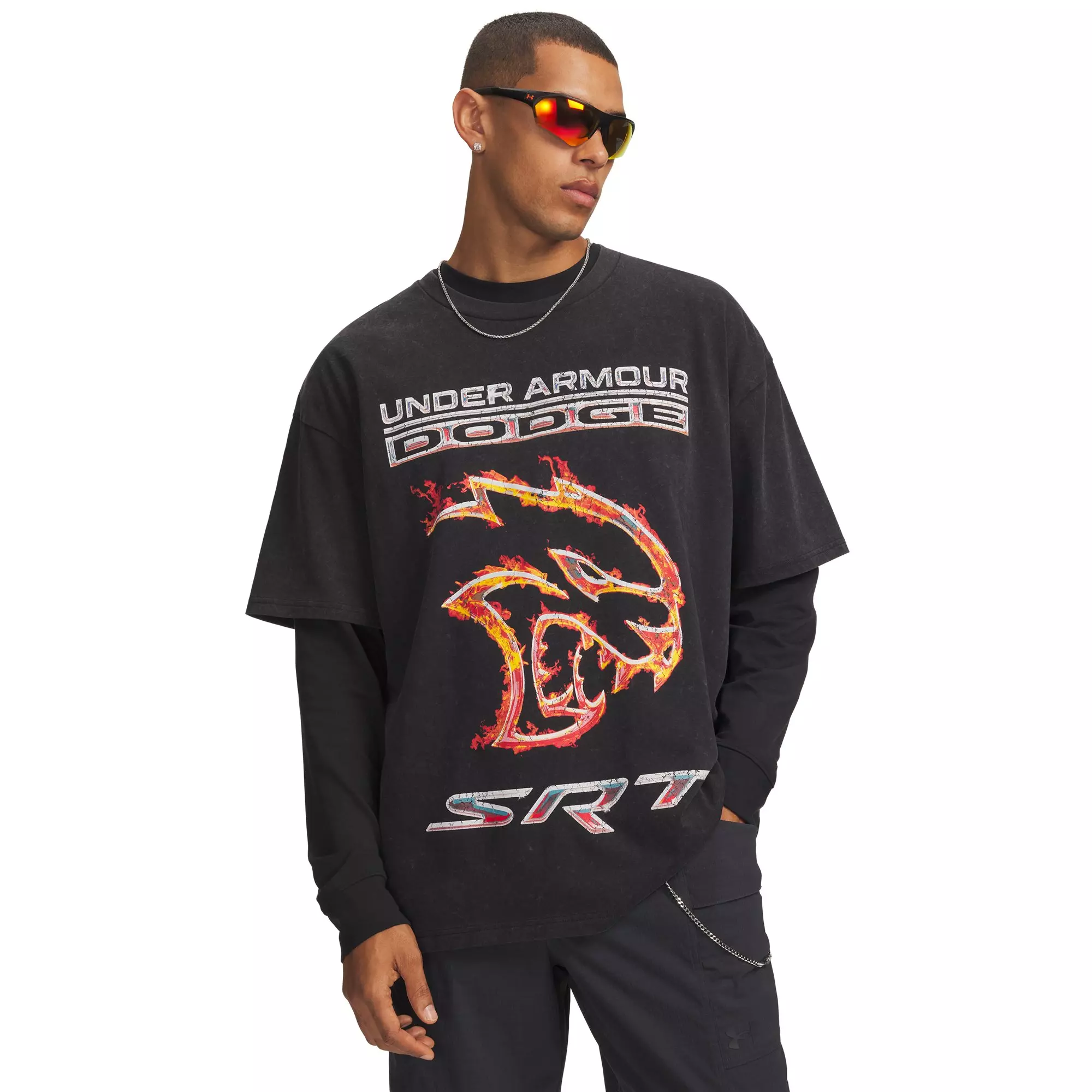 Under Armour X Dodge Men's Heavyweight Chrome SRT Tee - BLACK
