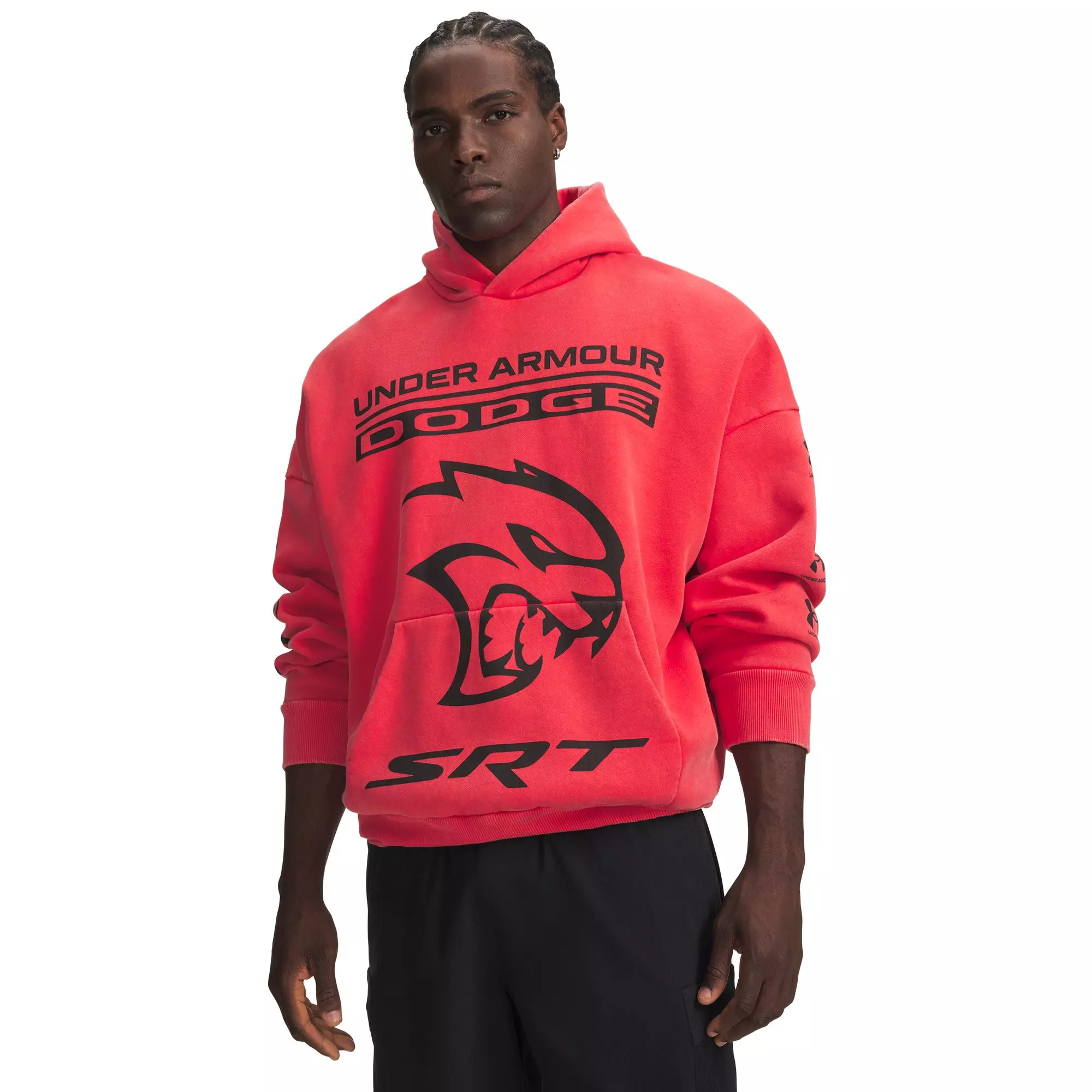 Under Armour X Dodge Men's Heavyweight Hellcat Hoodie - RED