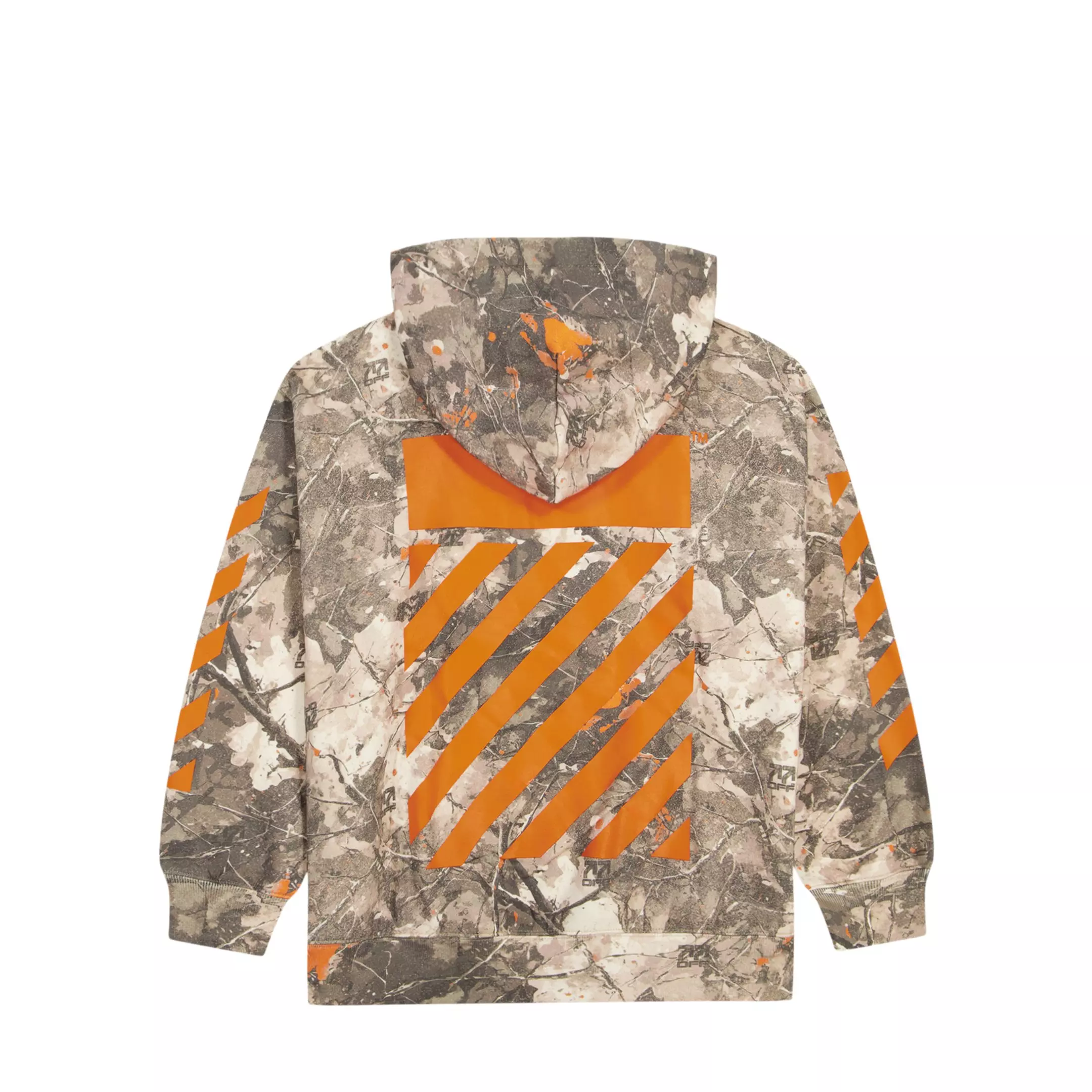 L/AB c/o Off-White Big Boys' Diagonal Hoodie - Camo/Orange - CAMOUFLAGE