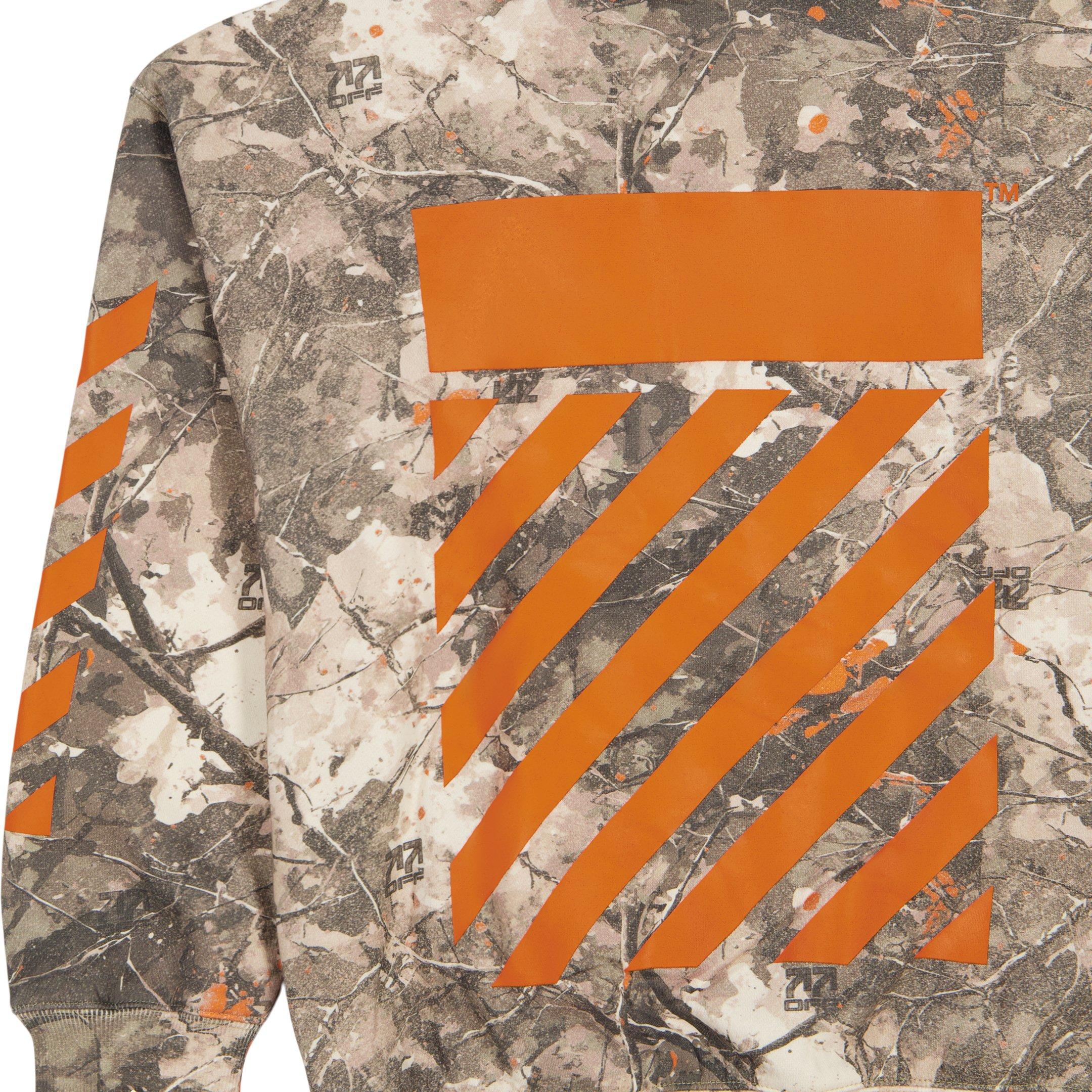 L/AB c/o Off-White Big Boys' Diagonal Hoodie - Camo/Orange - CAMOUFLAGE