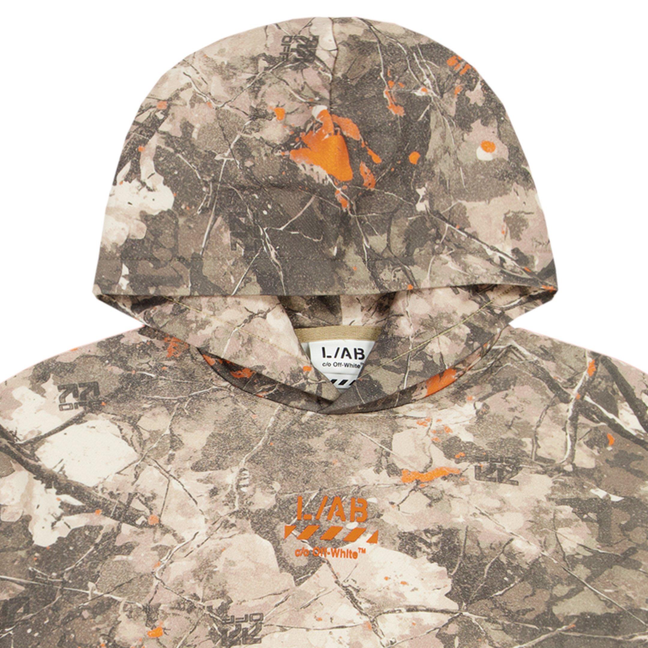 L/AB c/o Off-White Big Boys' Diagonal Hoodie - Camo/Orange - CAMOUFLAGE