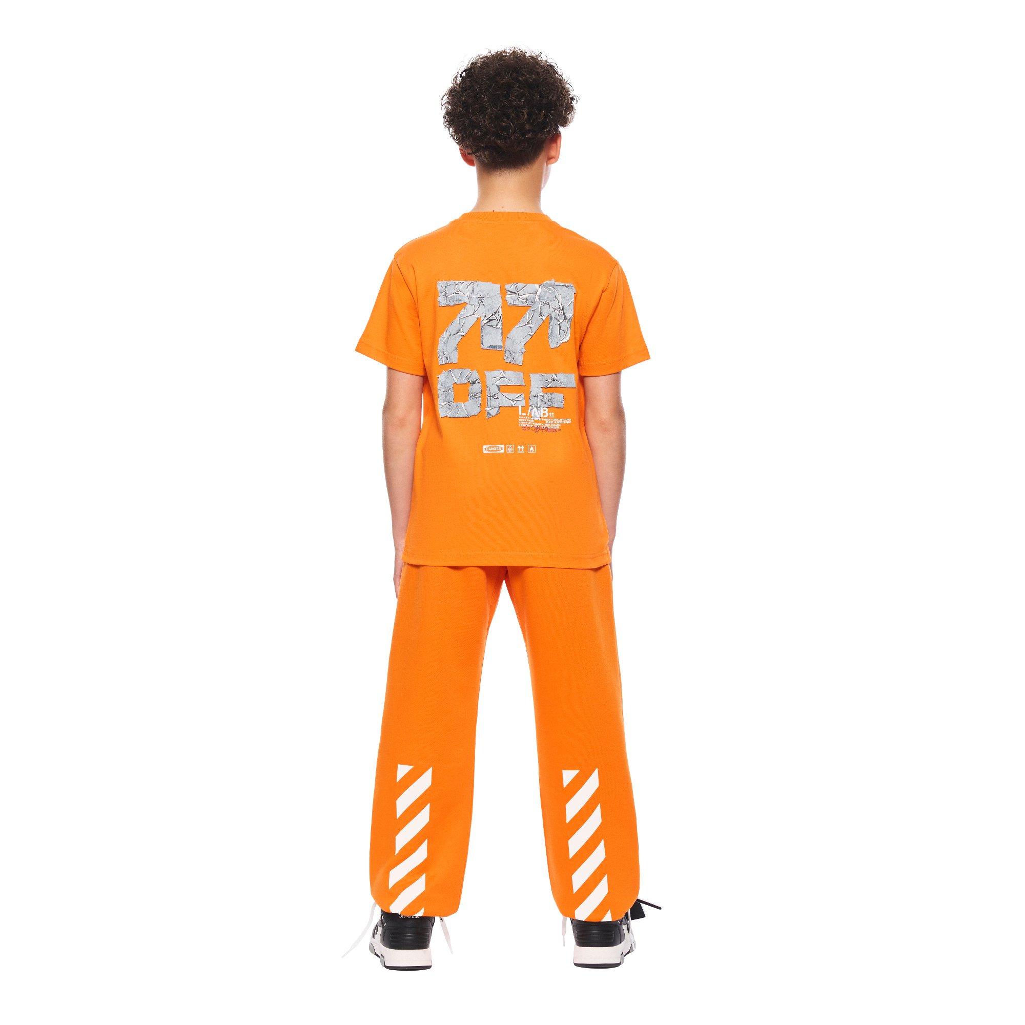 L/AB c/o Off-White Big Boys' Arrow Tee - Orange - ORANGE