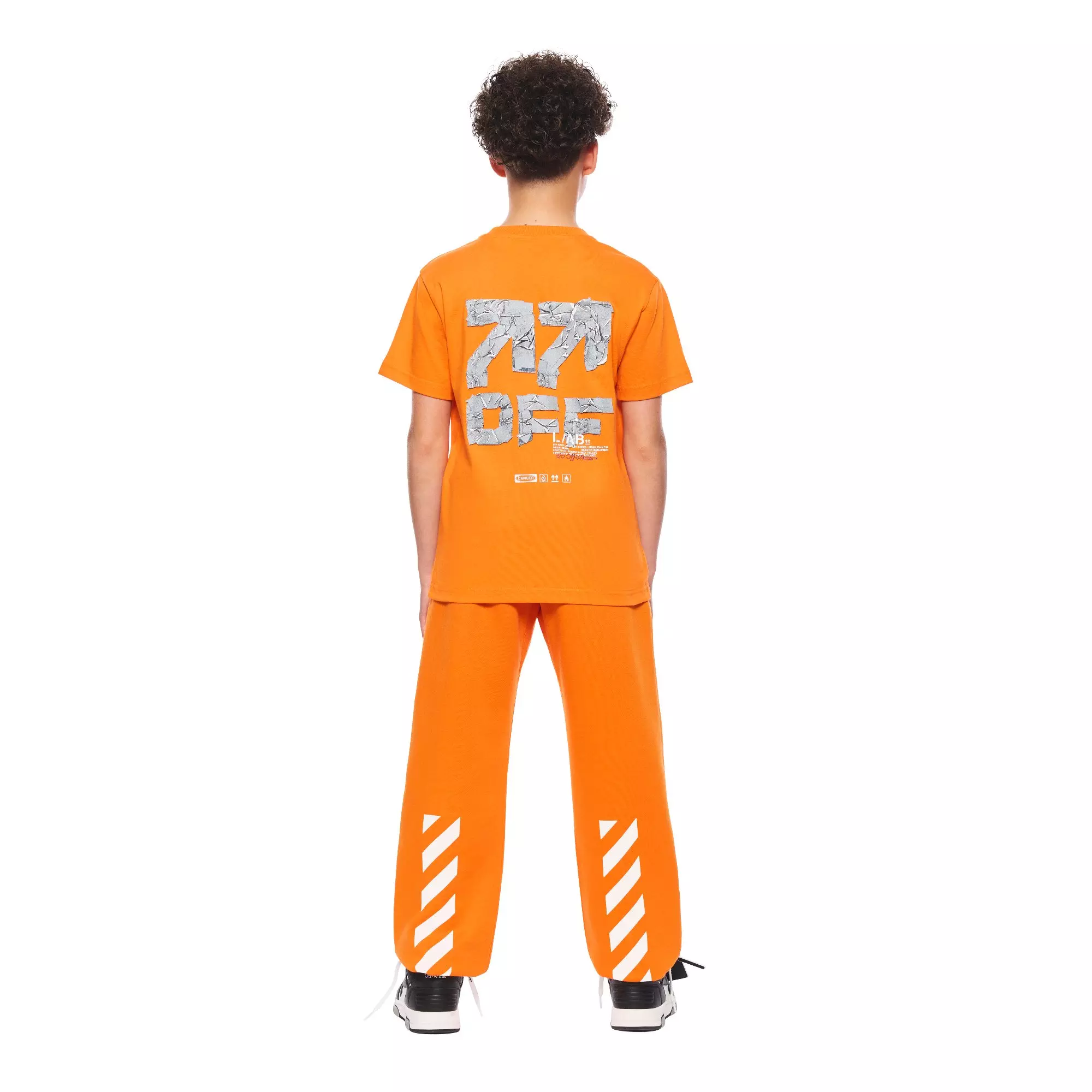 L/AB c/o Off-White Big Boys' Arrow Tee - Orange - ORANGE