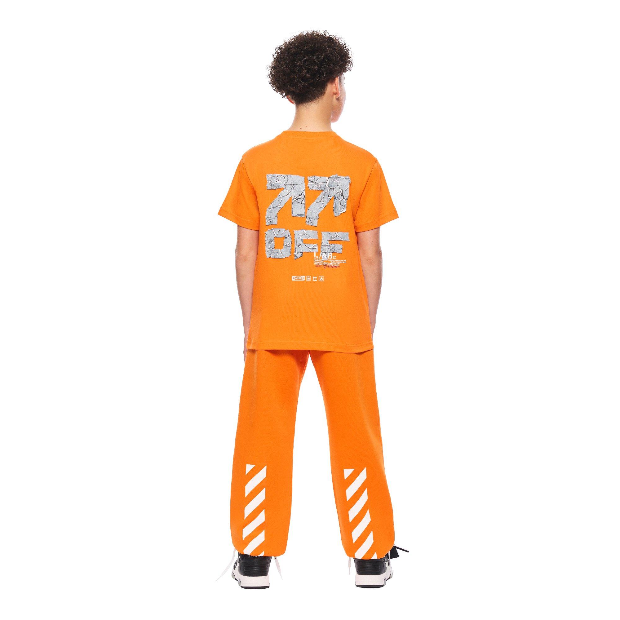 L/AB c/o Off-White Big Boys' Arrow Tee - Orange - ORANGE