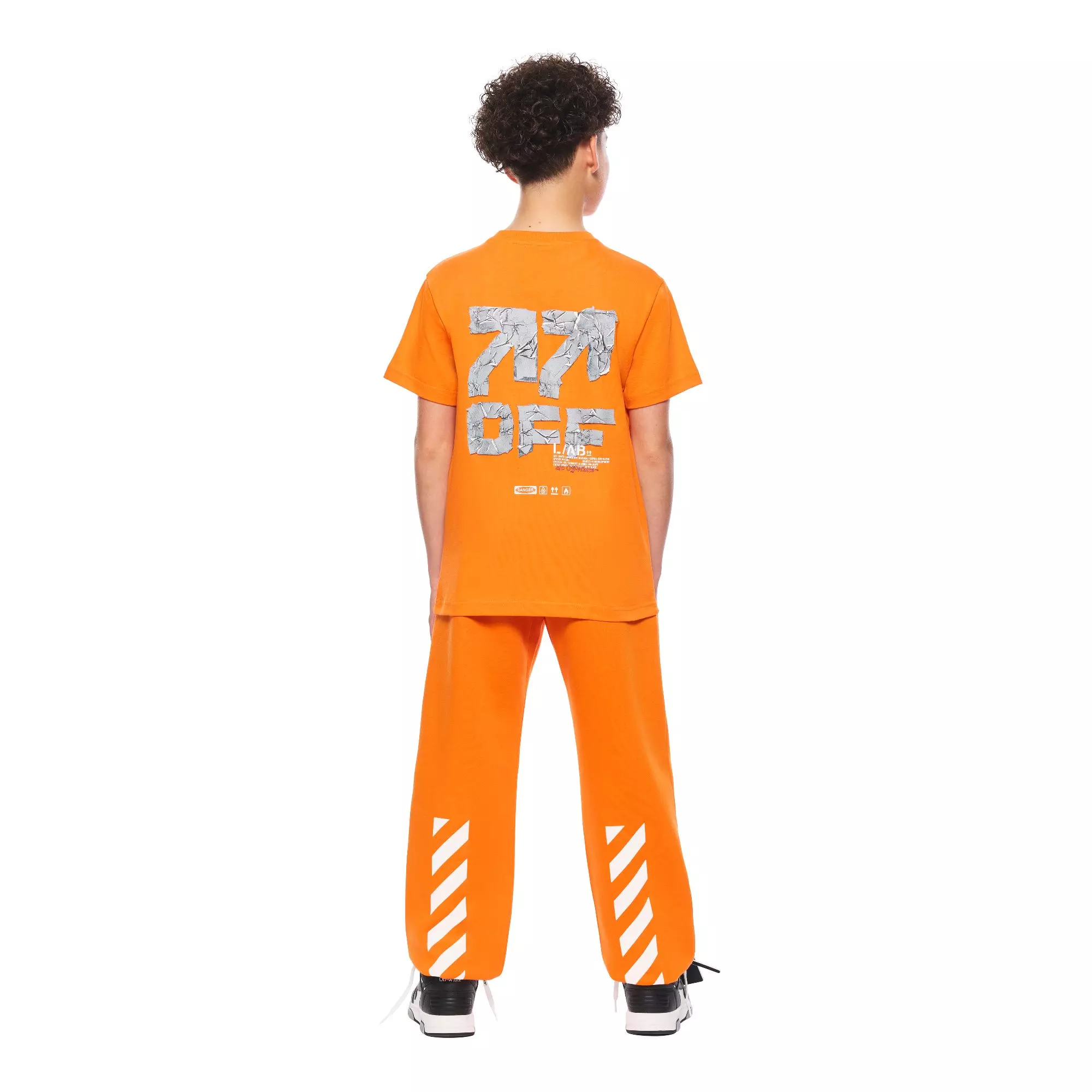 L/AB c/o Off-White Big Boys' Arrow Tee - Orange - ORANGE