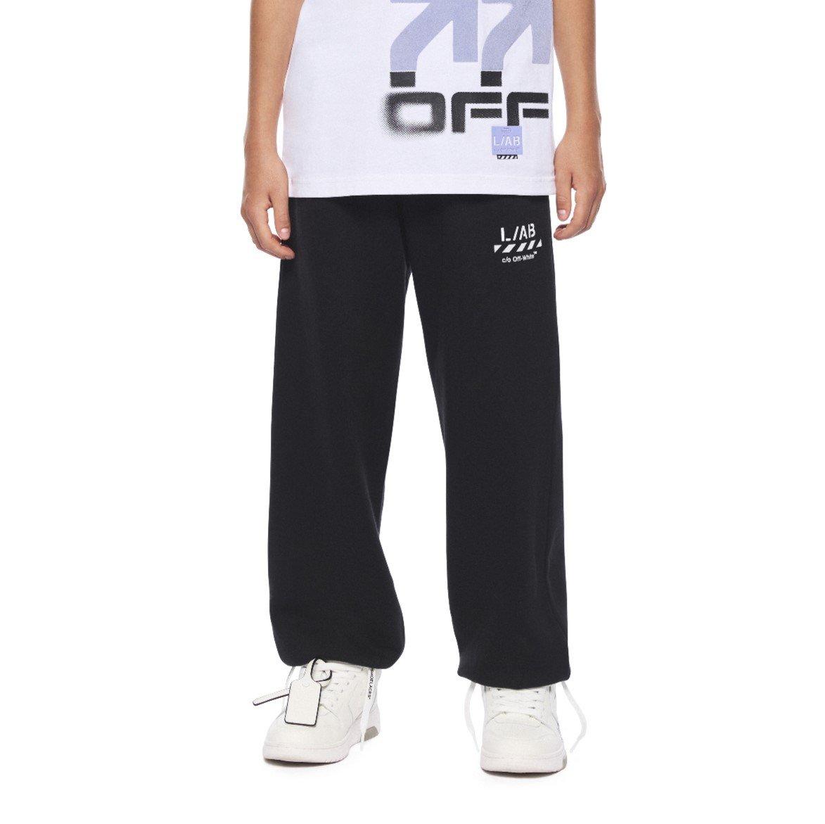 L/AB c/o Off-White Big Boys' Core Lab Joggers - Black - BLACK