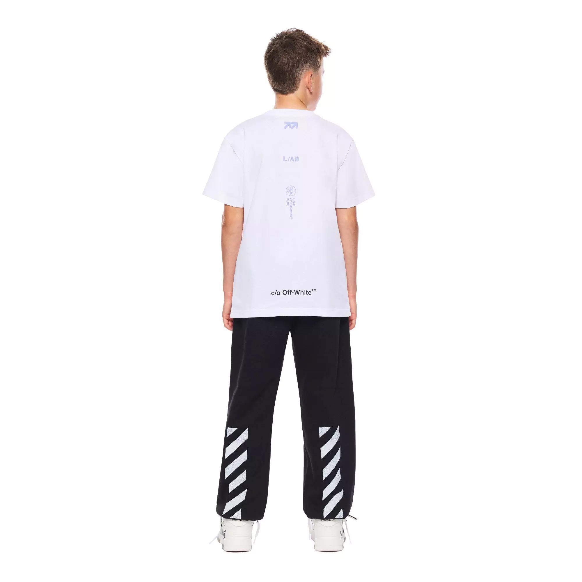 L/AB c/o Off-White Big Boys' Core Lab Joggers - Black - BLACK