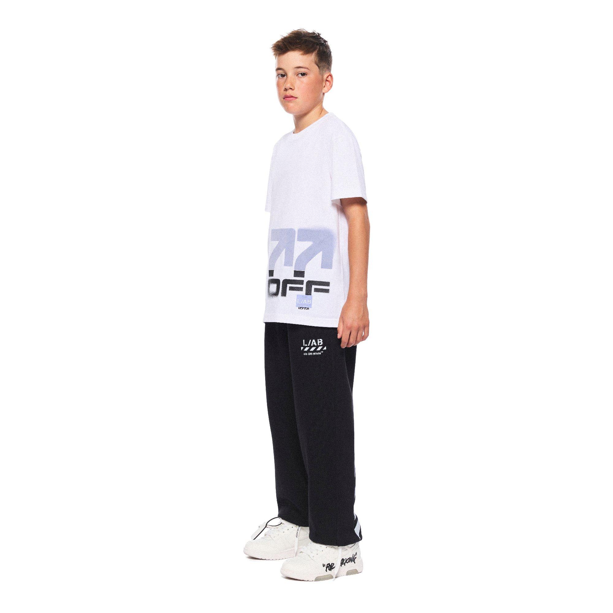 L/AB c/o Off-White Big Boys' Core Lab Joggers - Black - BLACK