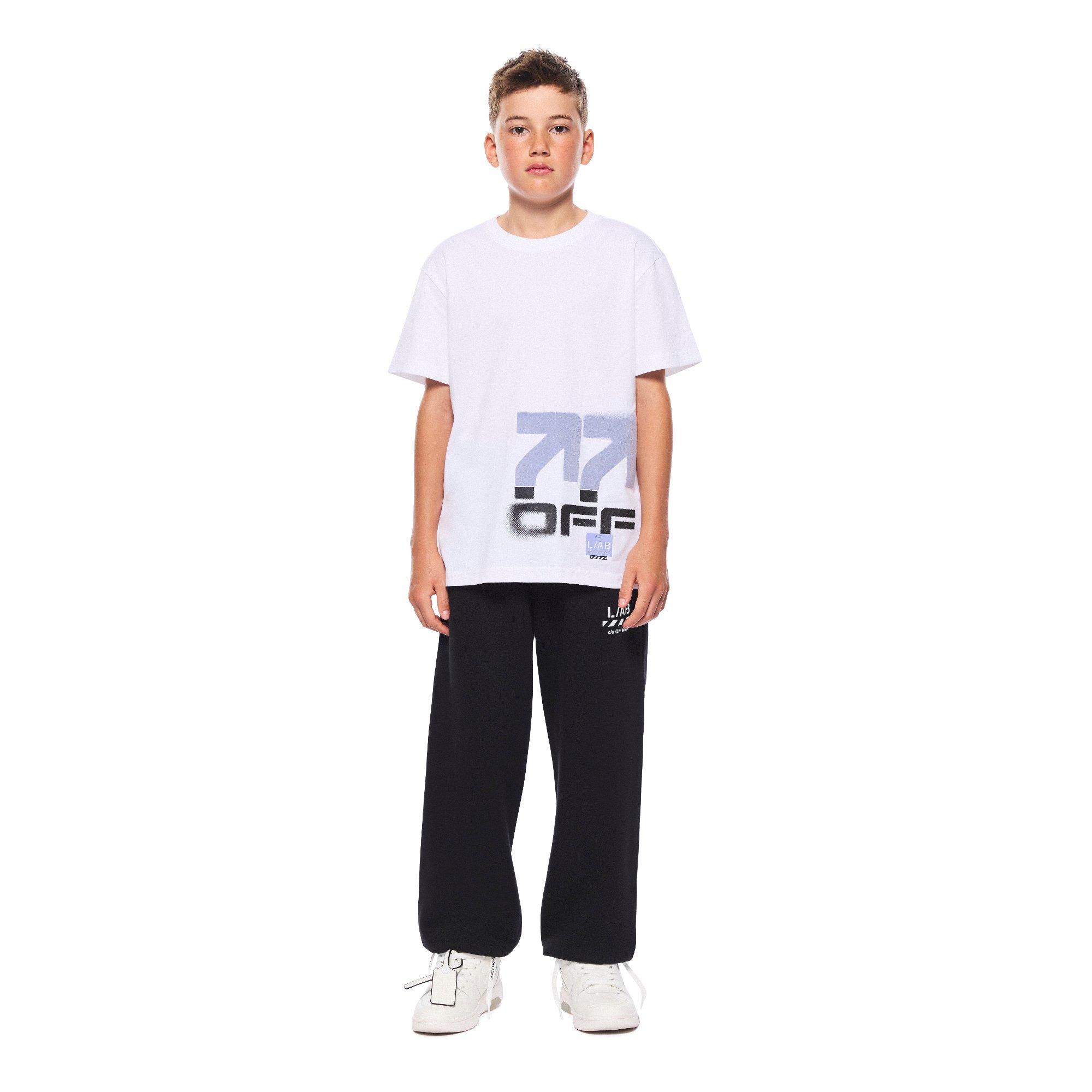 L/AB c/o Off-White Big Boys' Core Lab Joggers - Black - BLACK