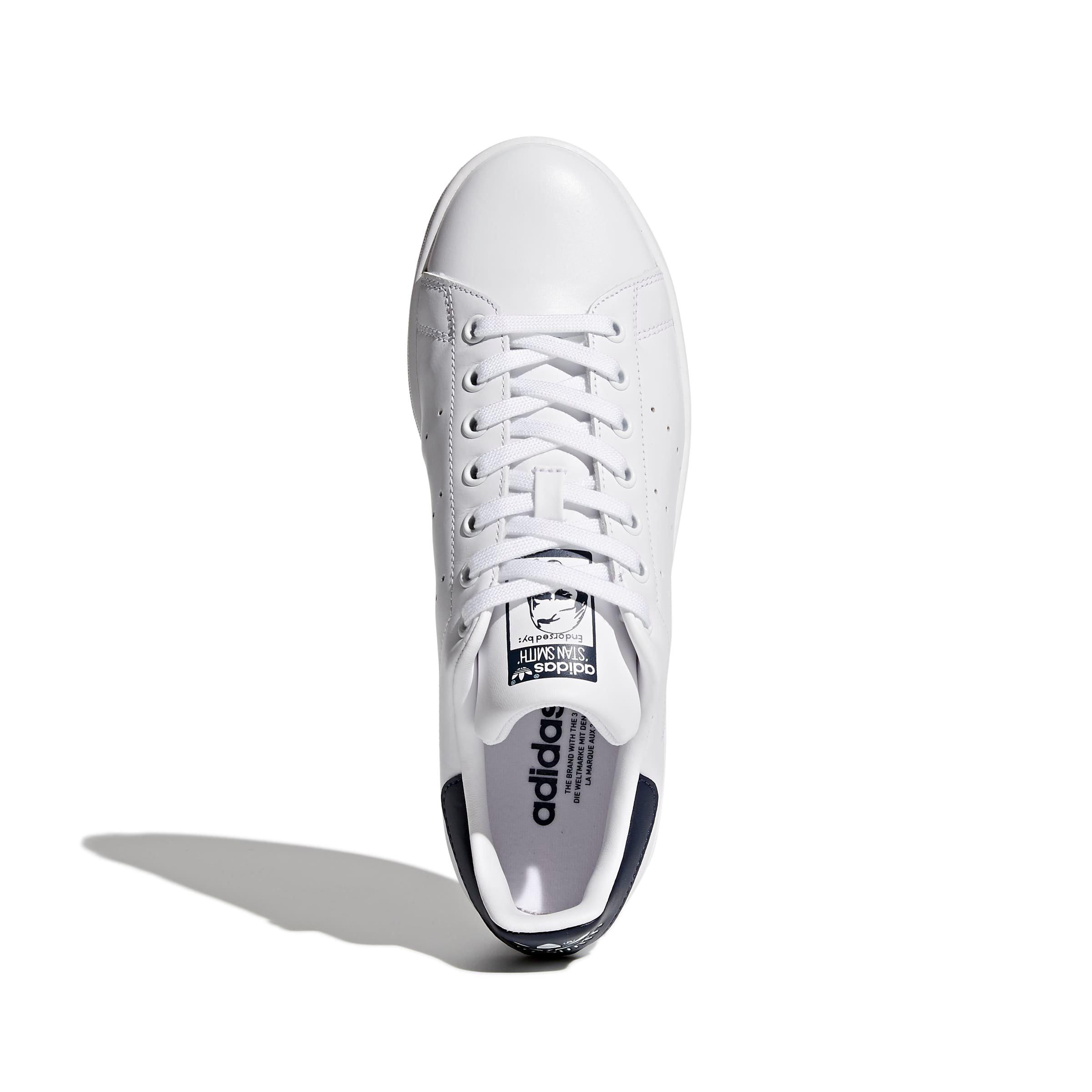 adidas Originals Stan Smith "Core White/Dark Blue" Men's Shoe - WHITE/BLUE