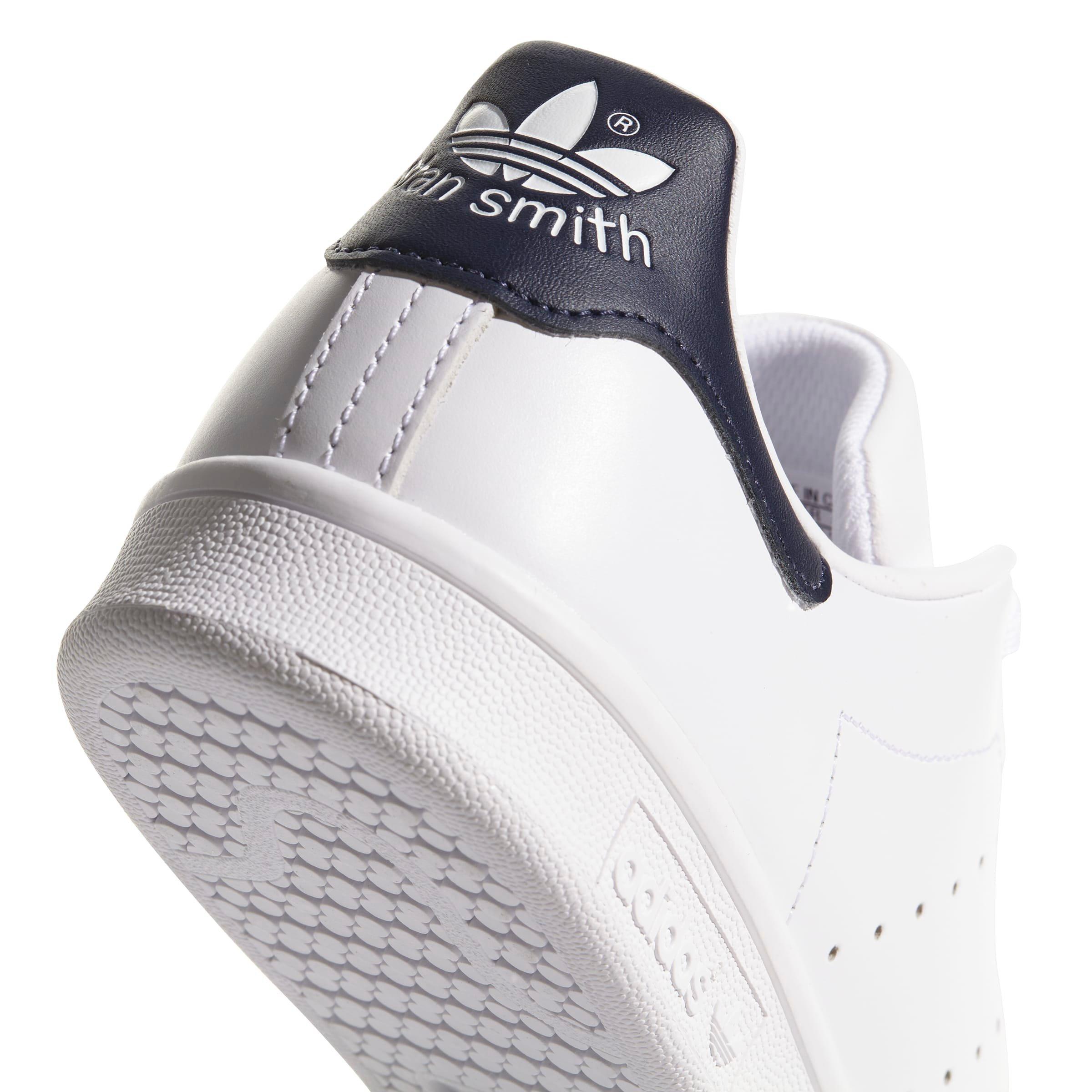 adidas Originals Stan Smith "Core White/Dark Blue" Men's Shoe - WHITE/BLUE