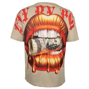Streetz Iz Watchin Men's FBP Golden Lips Tee - TAN