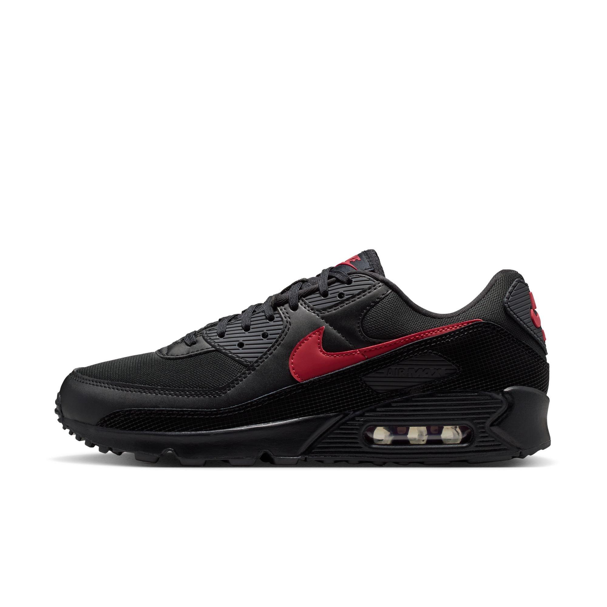 Nike Air Max 90 "Black/Tough Red" Men's Shoe - BLACK/RED