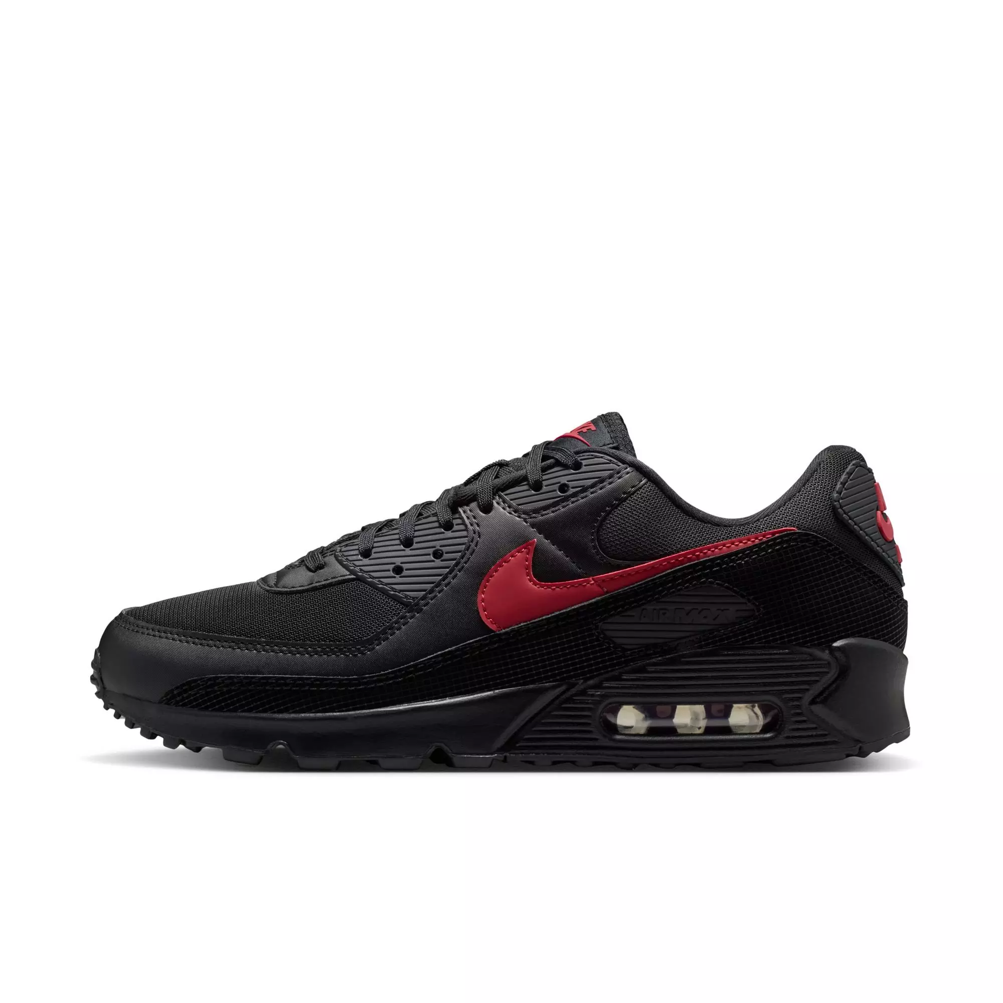 Nike Air Max 90 "Black/Tough Red" Men's Shoe - BLACK/RED