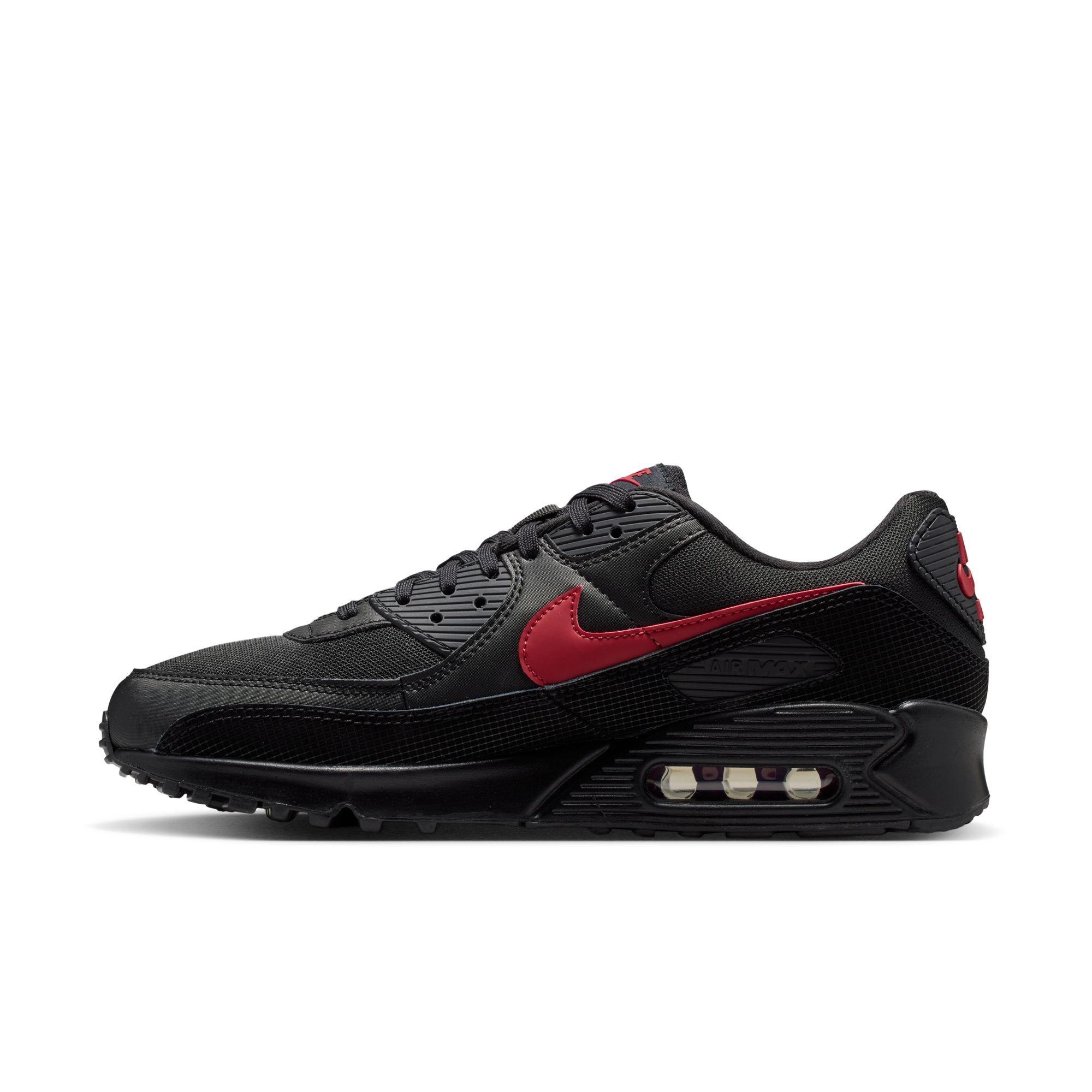 Nike Air Max 90 "Black/Tough Red" Men's Shoe - BLACK/RED