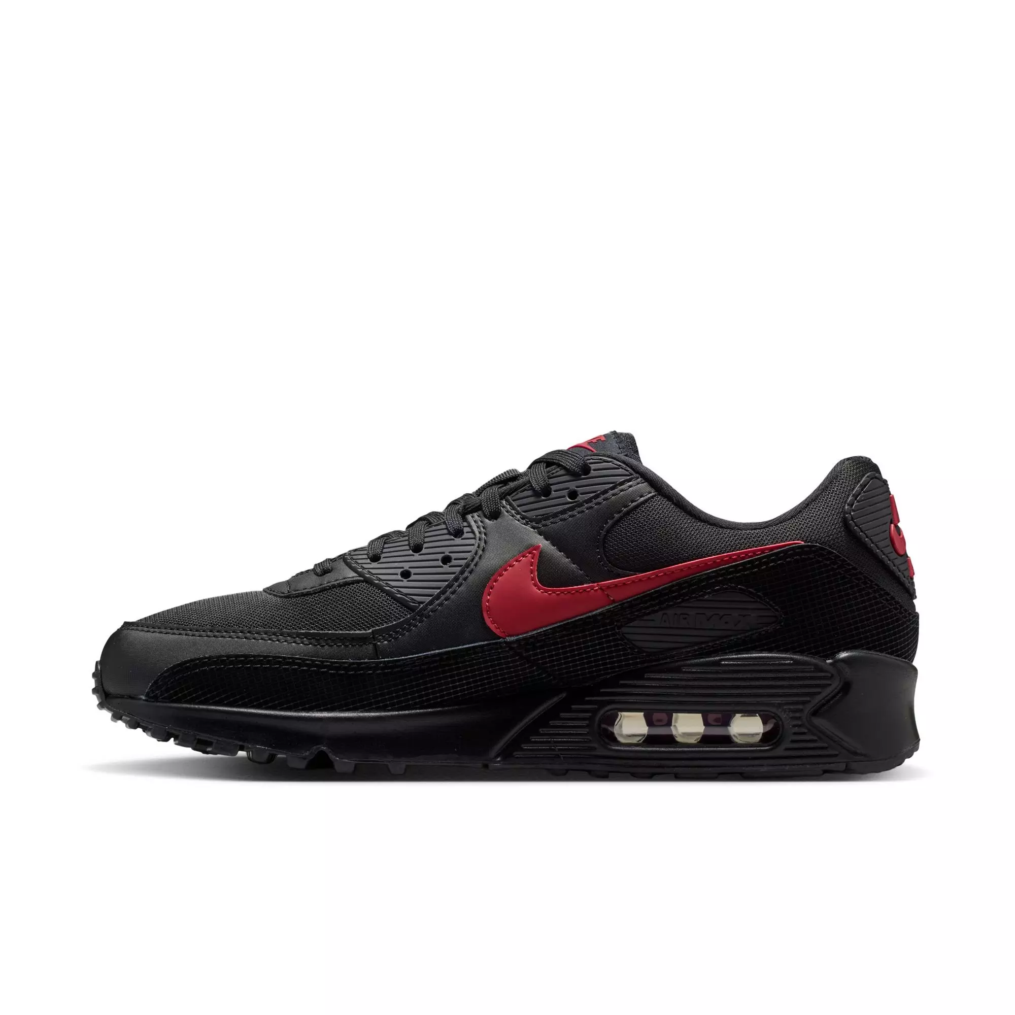 Nike Air Max 90 "Black/Tough Red" Men's Shoe - BLACK/RED