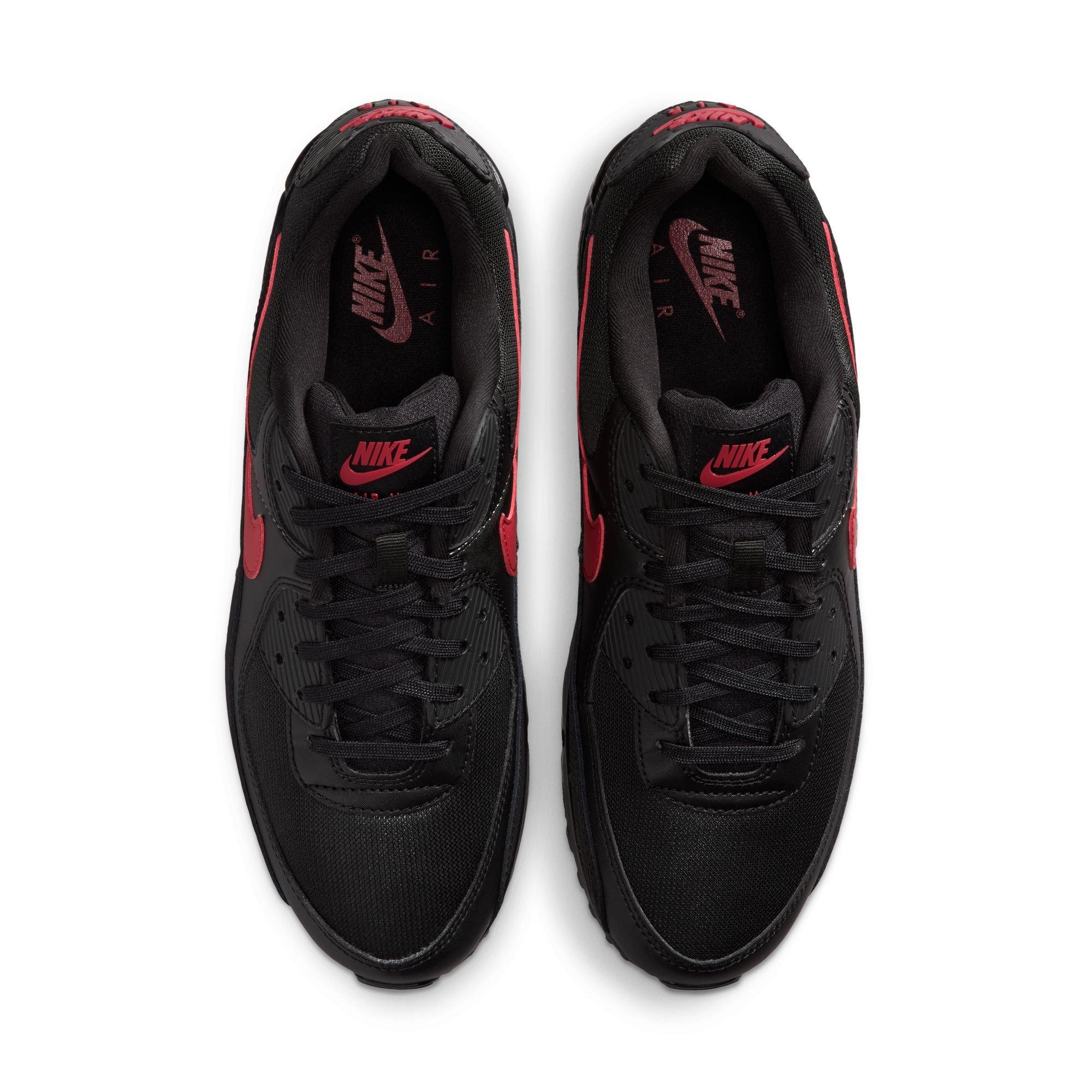 Nike Air Max 90 "Black/Tough Red" Men's Shoe - BLACK/RED