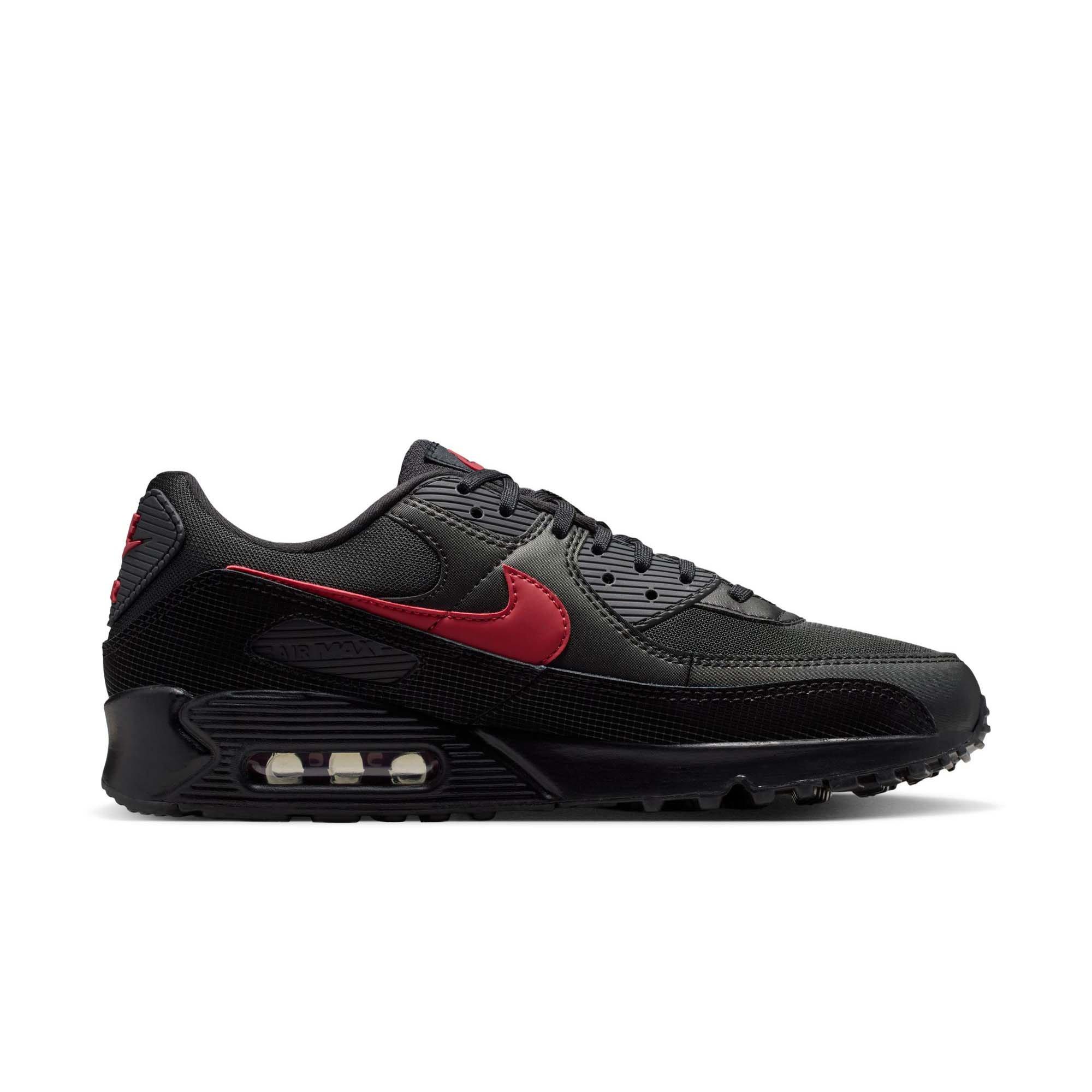Nike Air Max 90 "Black/Tough Red" Men's Shoe - BLACK/RED