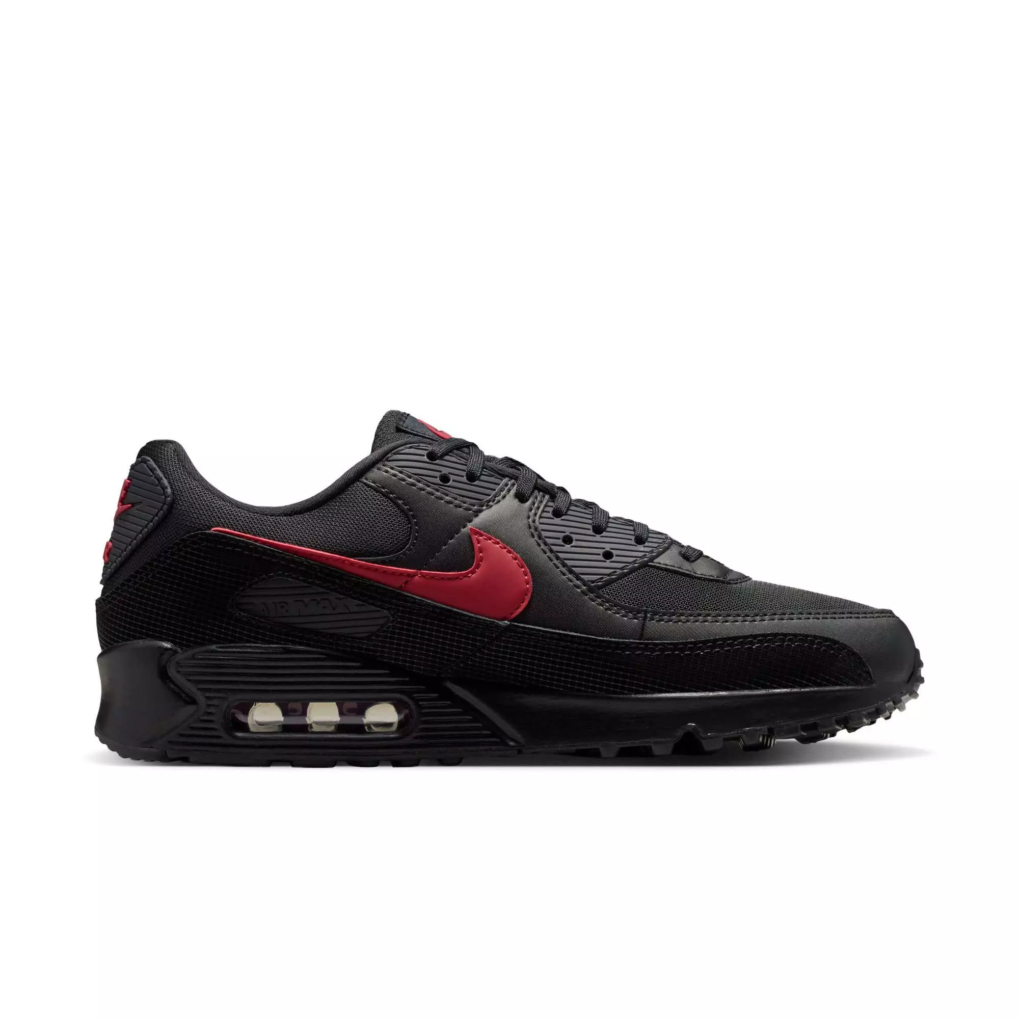 Nike Air Max 90 "Black/Tough Red" Men's Shoe - BLACK/RED