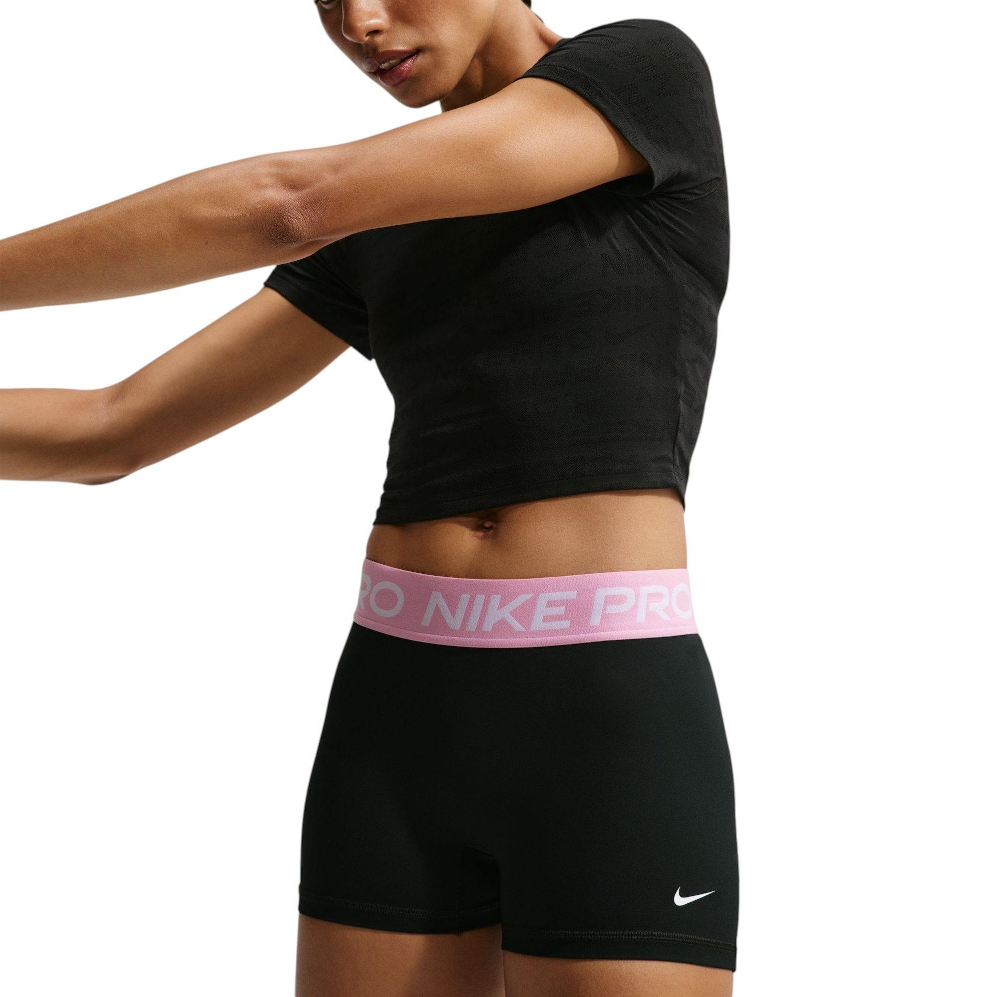 Nike Women's Pro 3-Inch Shorts - Black/Pink - BLACK/PINK