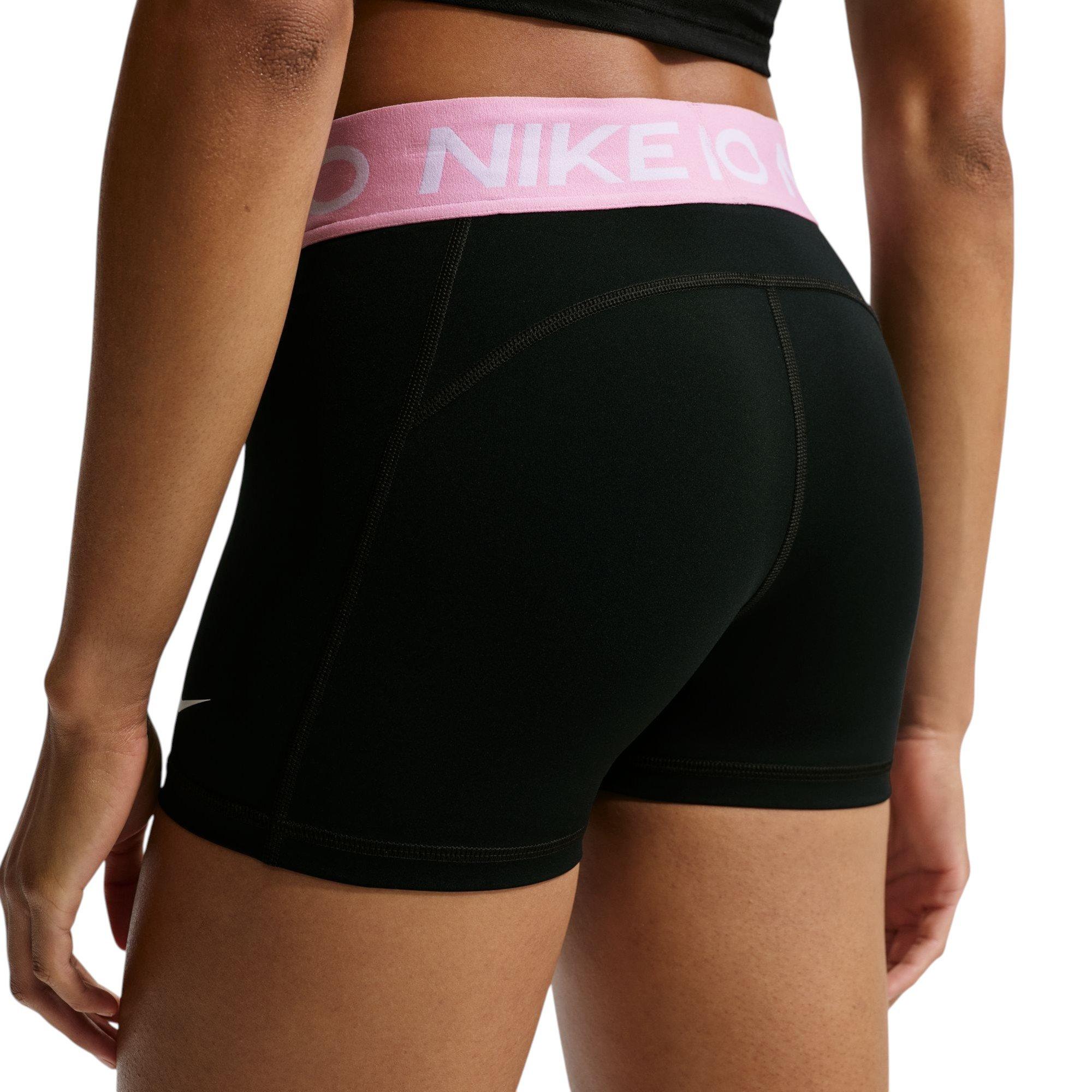 Nike Women's Pro 3-Inch Shorts - Black/Pink - BLACK/PINK